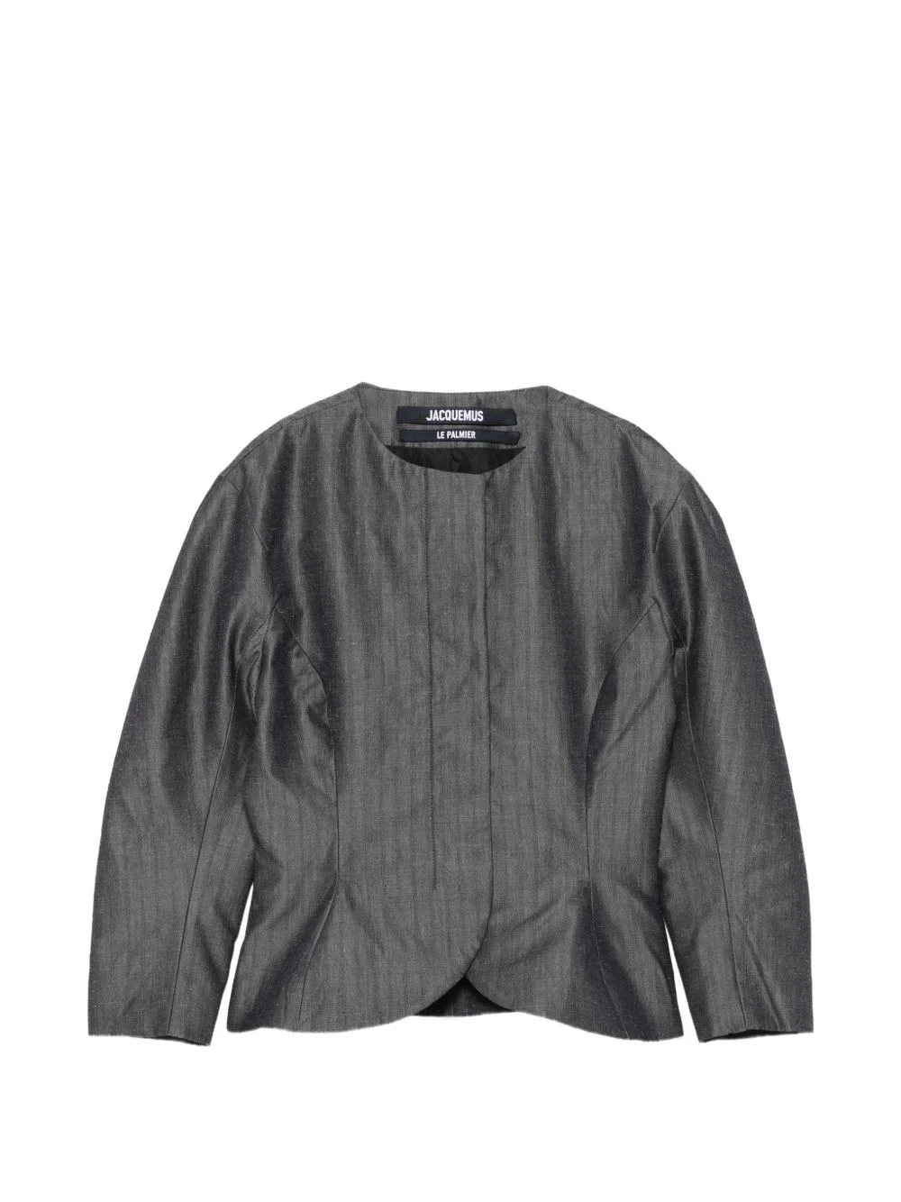 pinstripe-pattern peplum jacket - 1