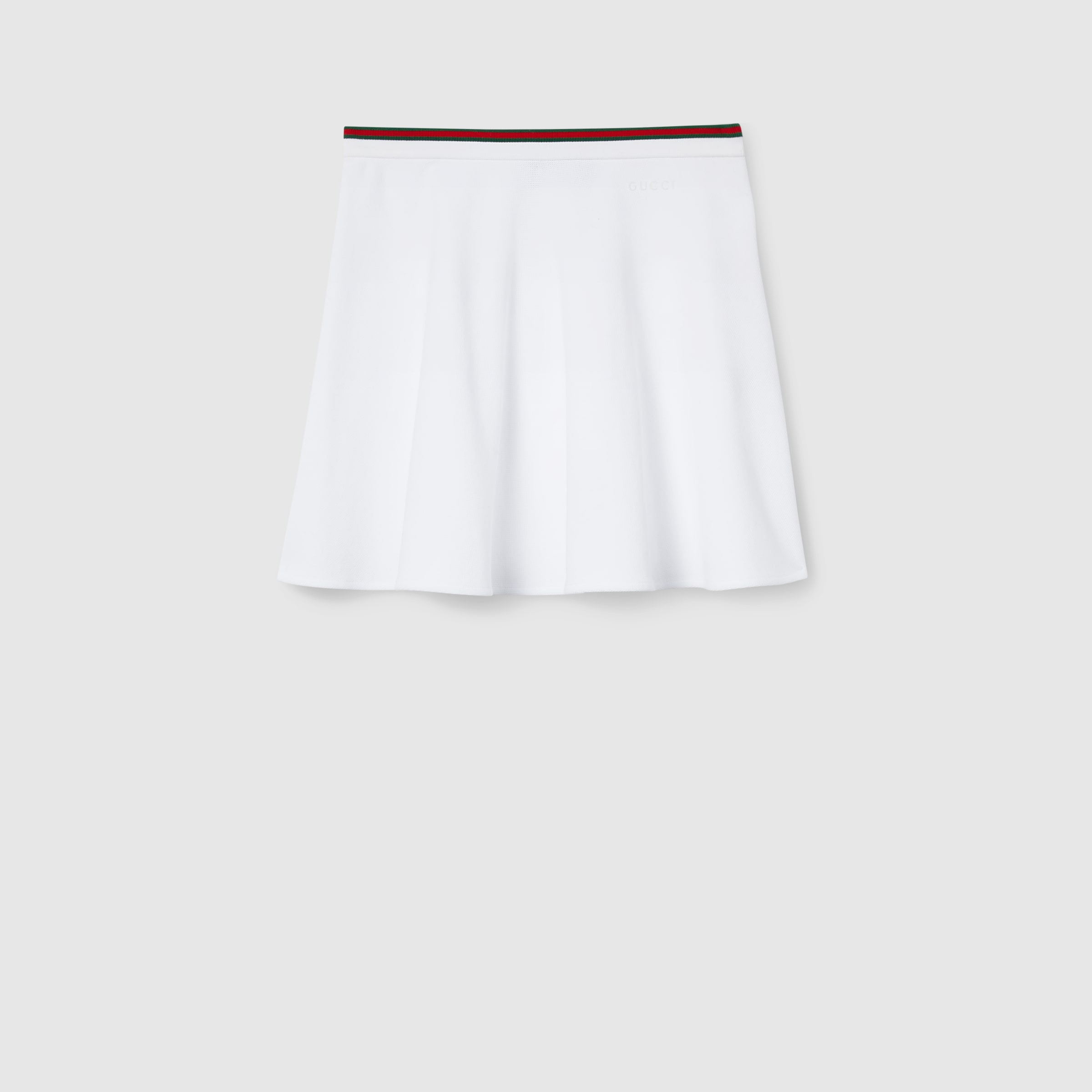 Cotton piquet skirt with Web - 1