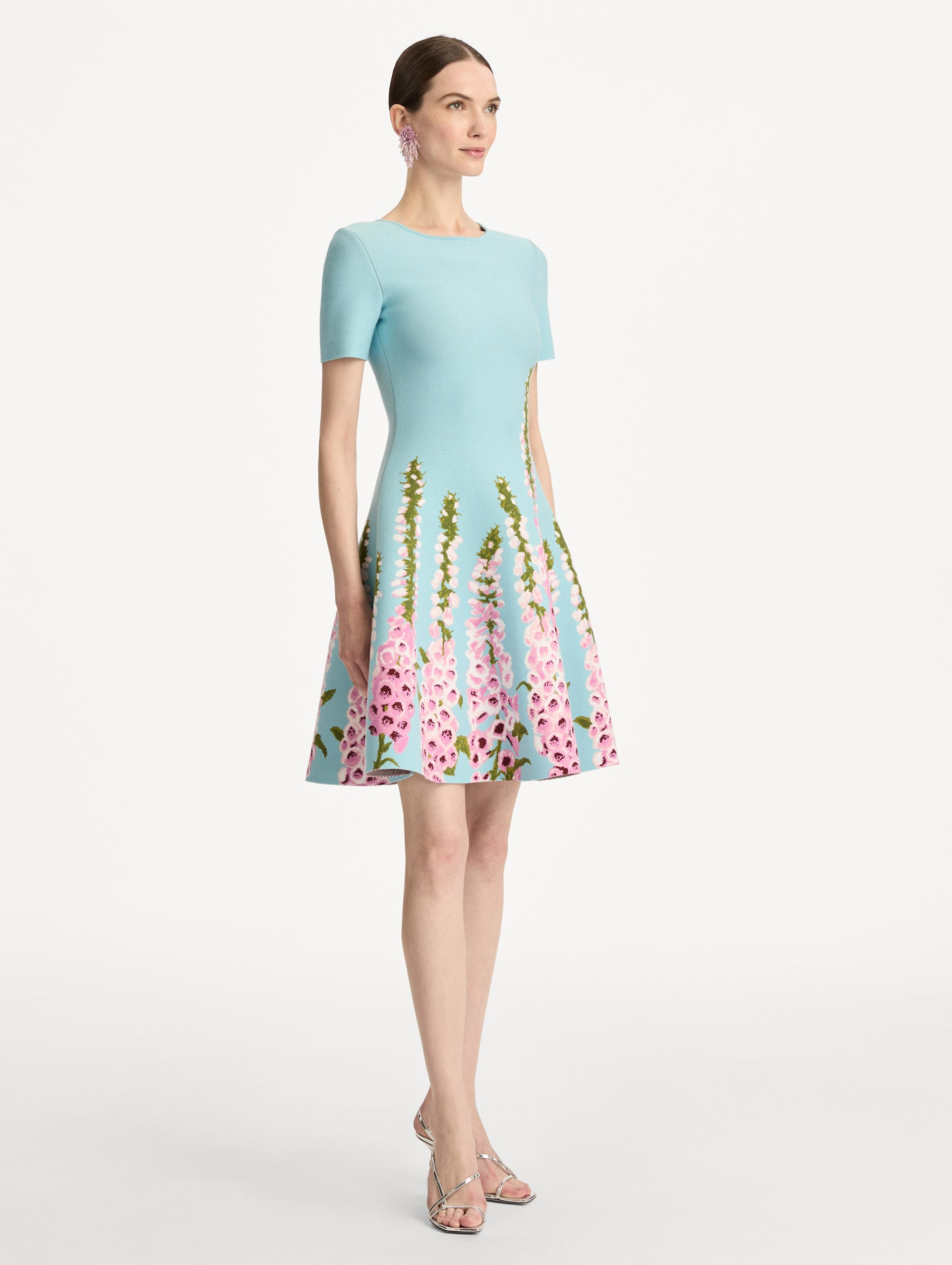 FOXGLOVE JACQUARD KNIT DRESS - 4