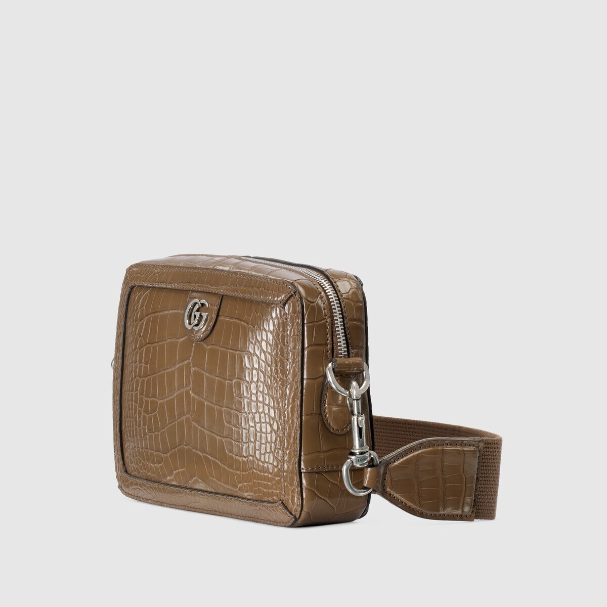 Crocodile crossbody bag with Double G - 2