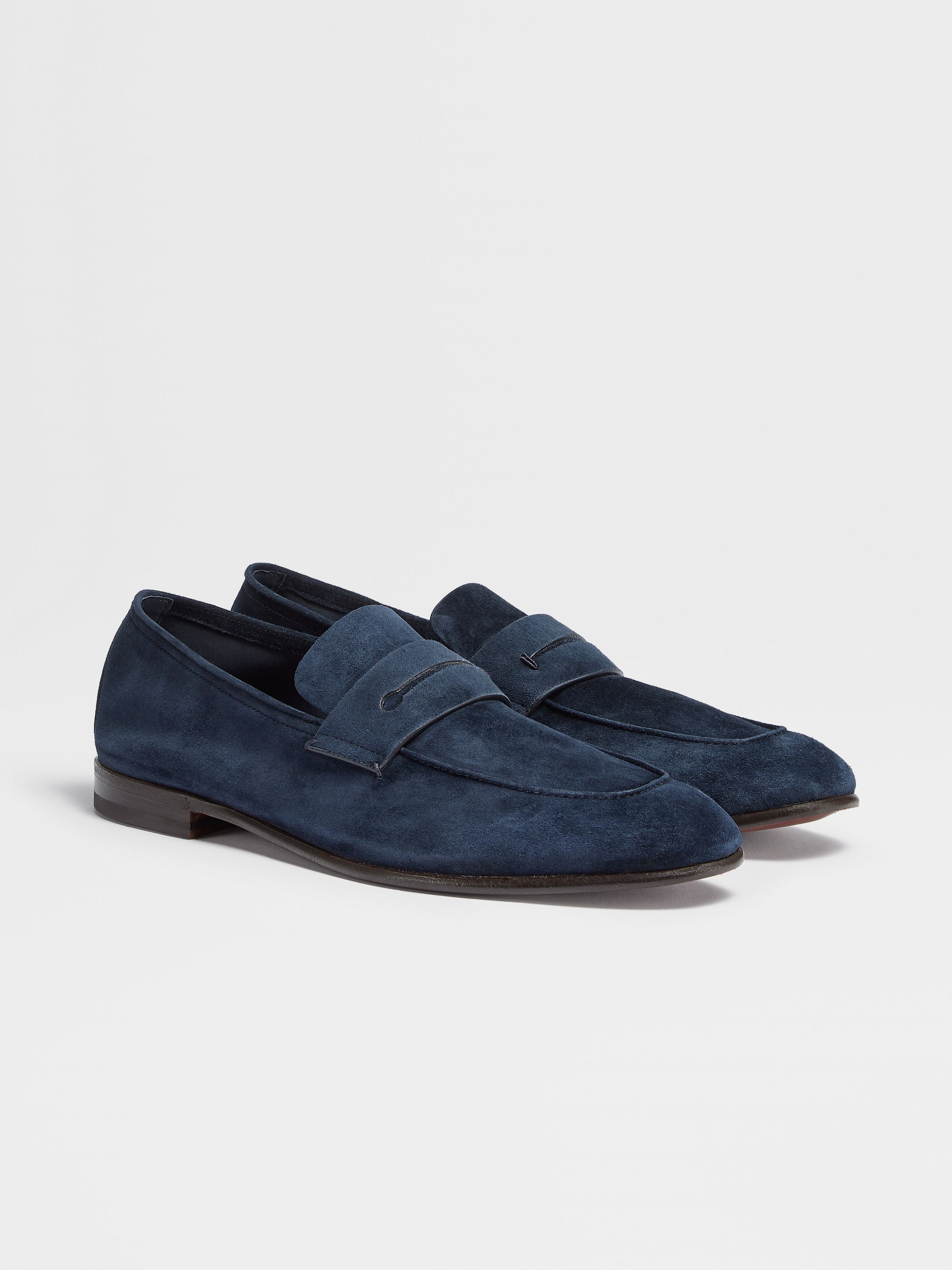 NAVY BLUE SUEDE L'ASOLA LOAFERS - 3