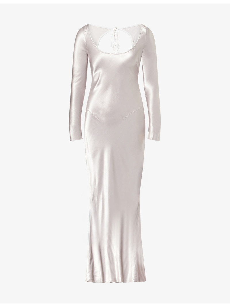 Margit Backless Satin Maxi Dress 1