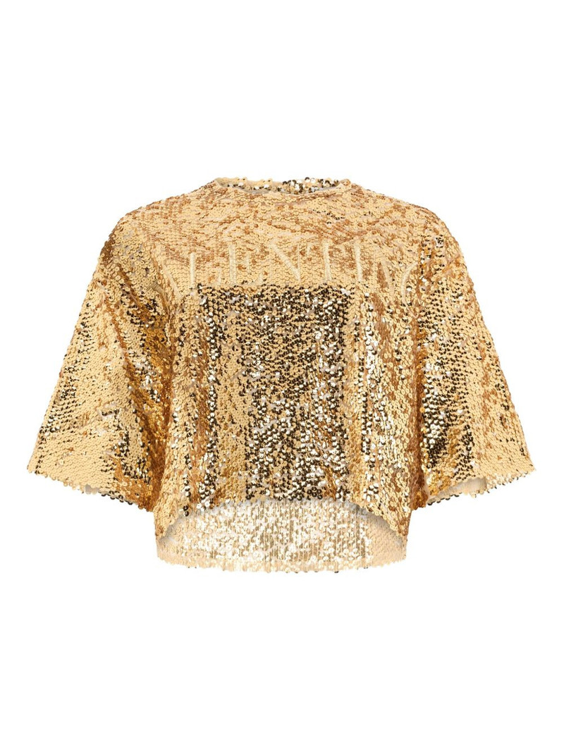 sequin-embellished T-shirt 1