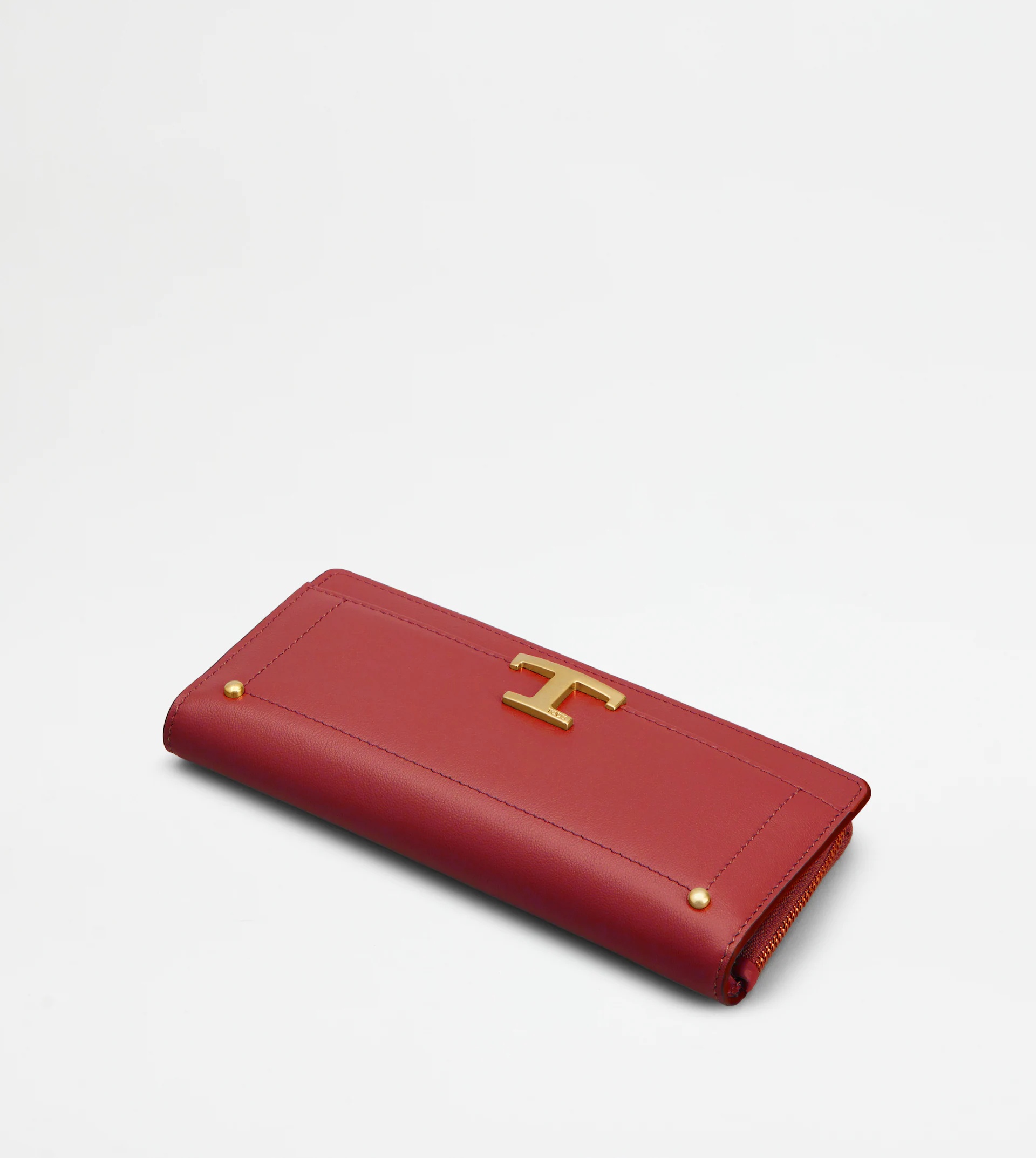 T TIMELESS WALLET IN LEATHER - RED - 4
