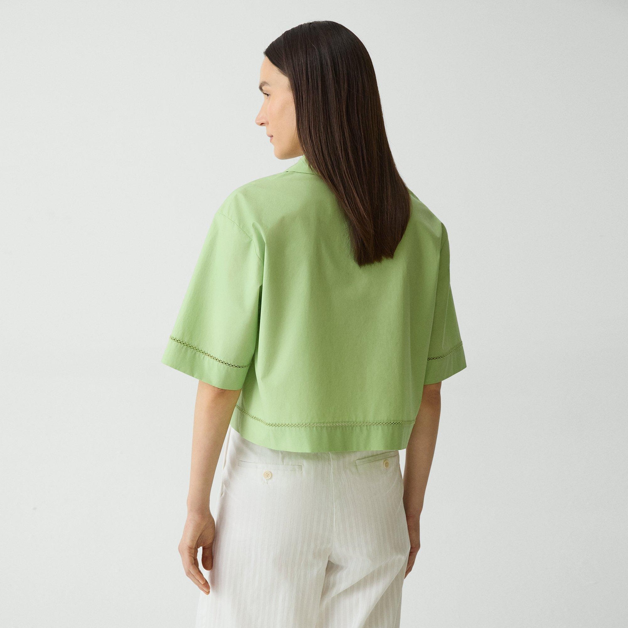 Boxy Camp Shirt in City Poplin - 4