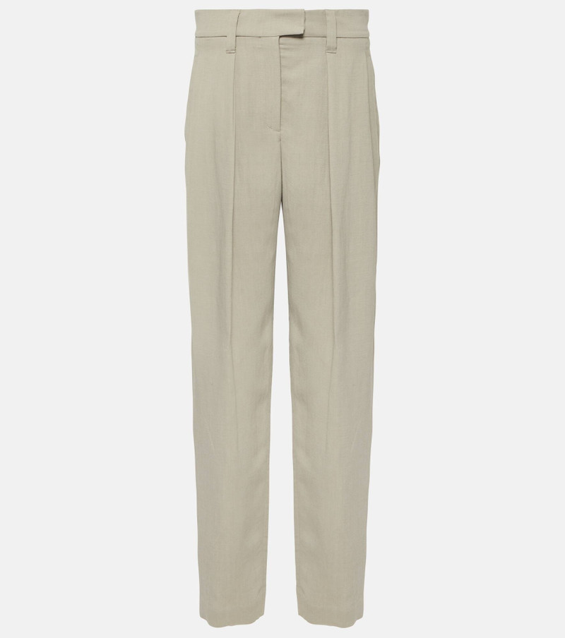 Twill wide-leg pants - 1