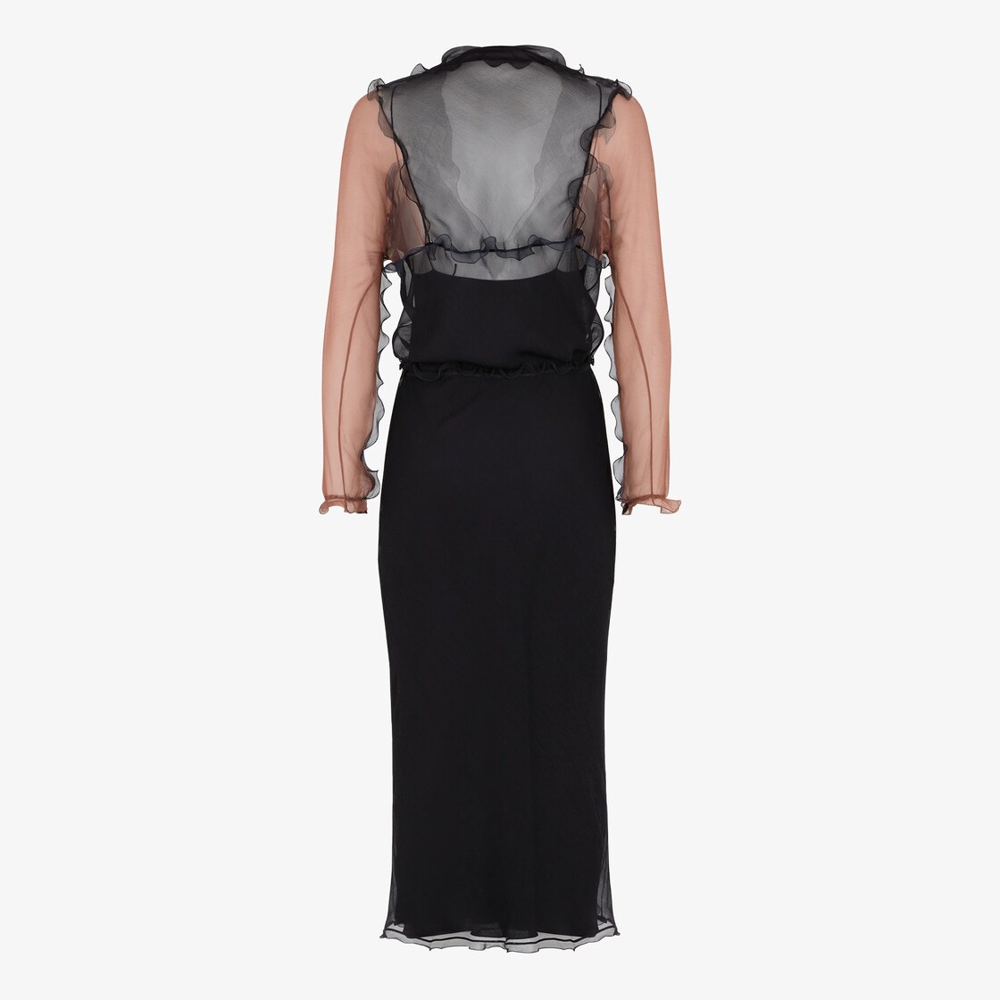 Black chiffon dress - 2