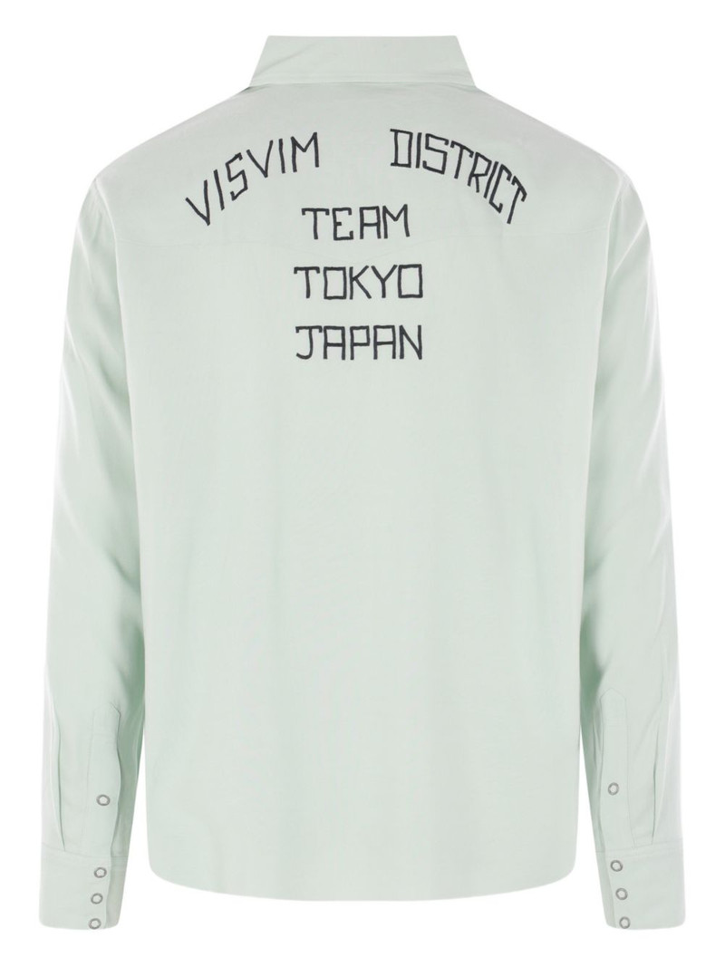 visvim logo- embroidered shirt outlook
