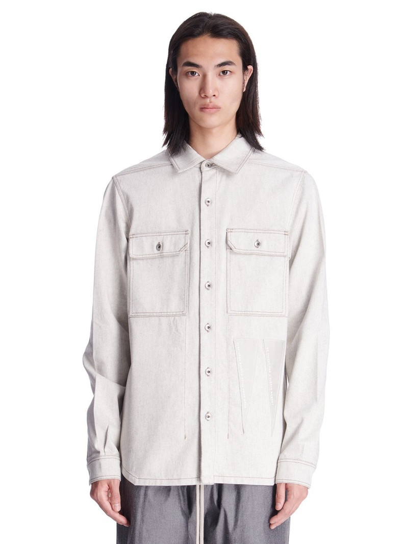 RICK OWENS DRKSHDW Denim Overshirt Milk 1