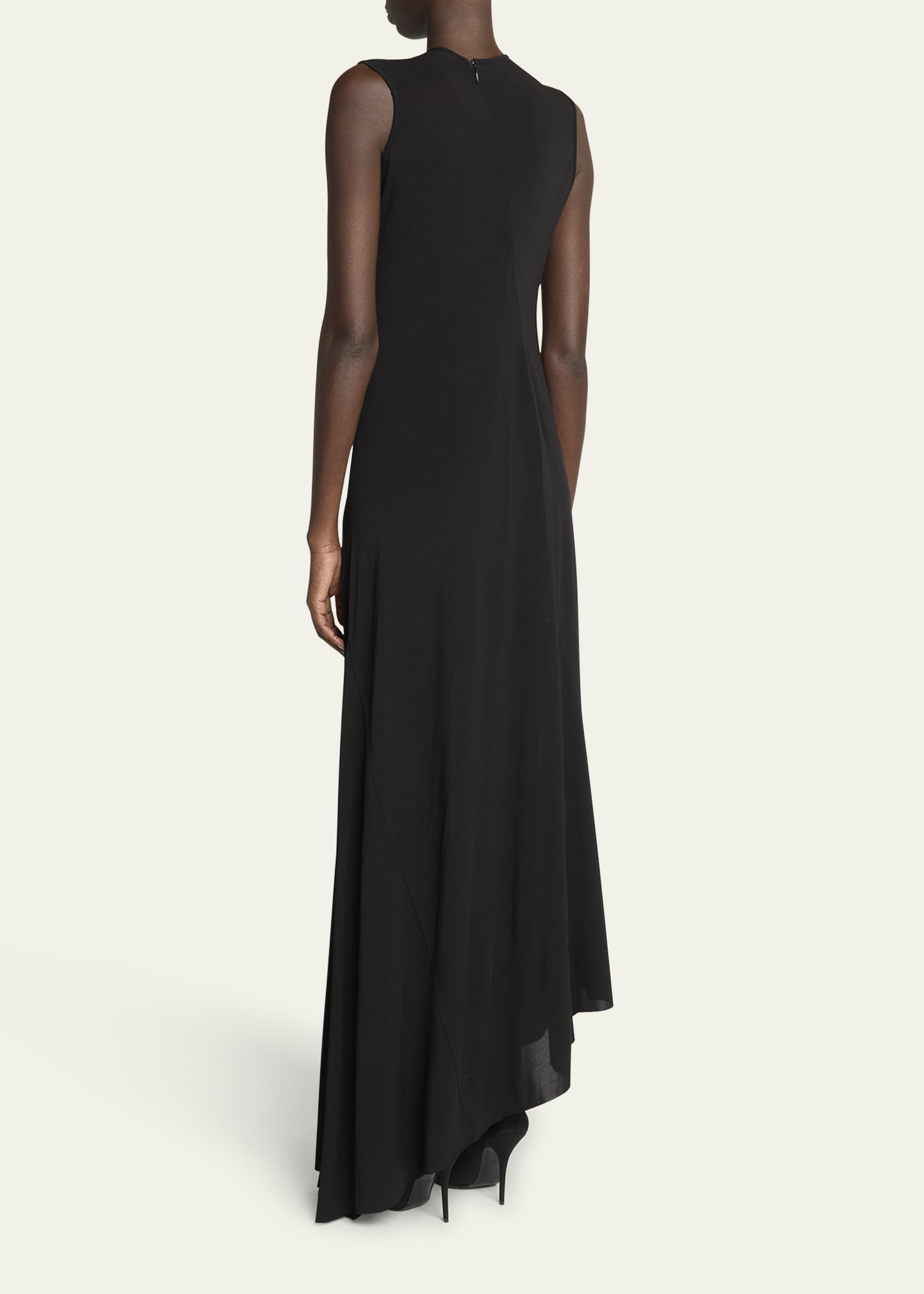 Sleeveless Asymmetric Maxi Dress - 3