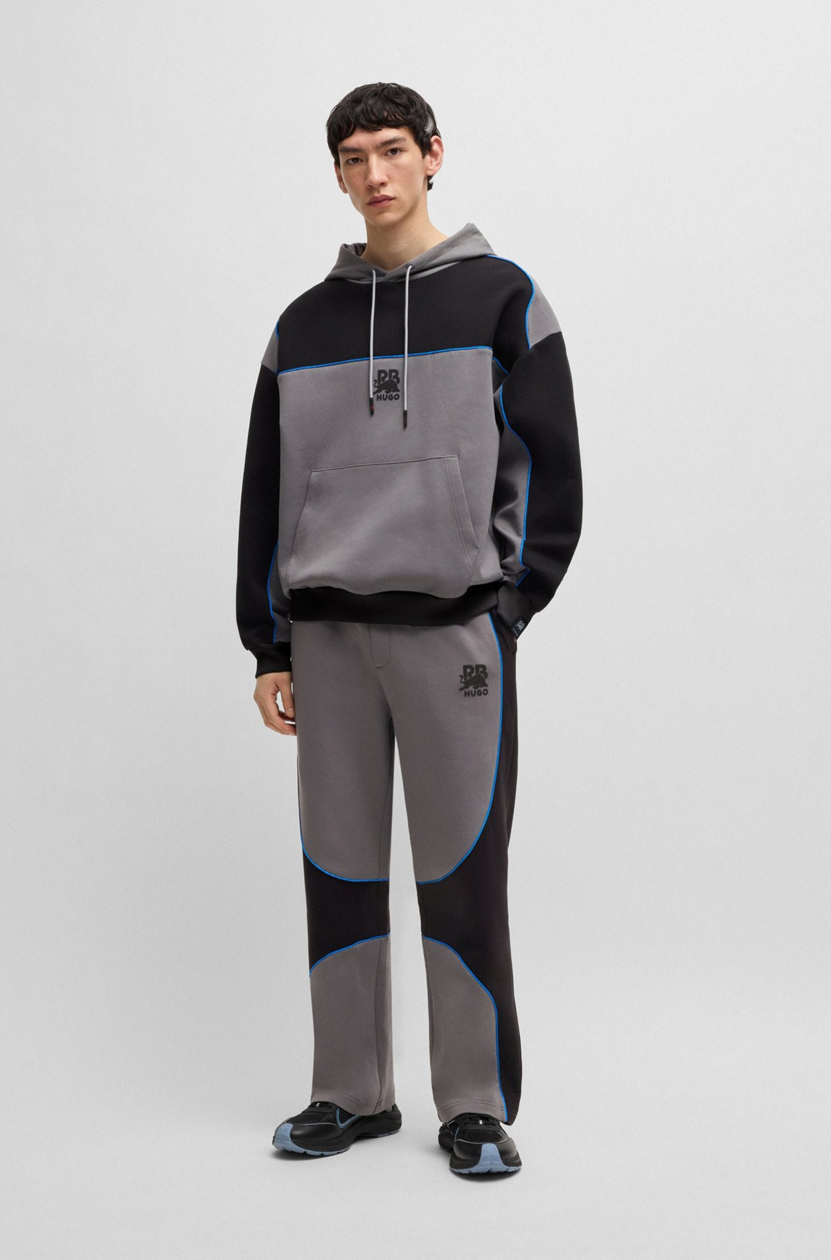 HUGO X RB HOODIE WITH PIPING DETAILS - 4