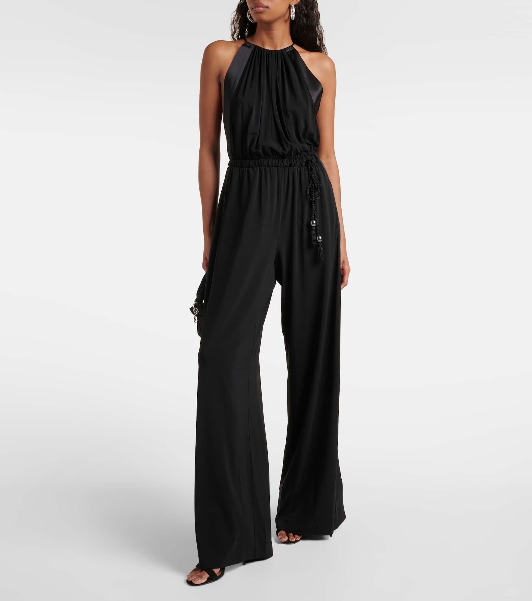 Ubi silk satin-trimmed jersey jumpsuit - 2