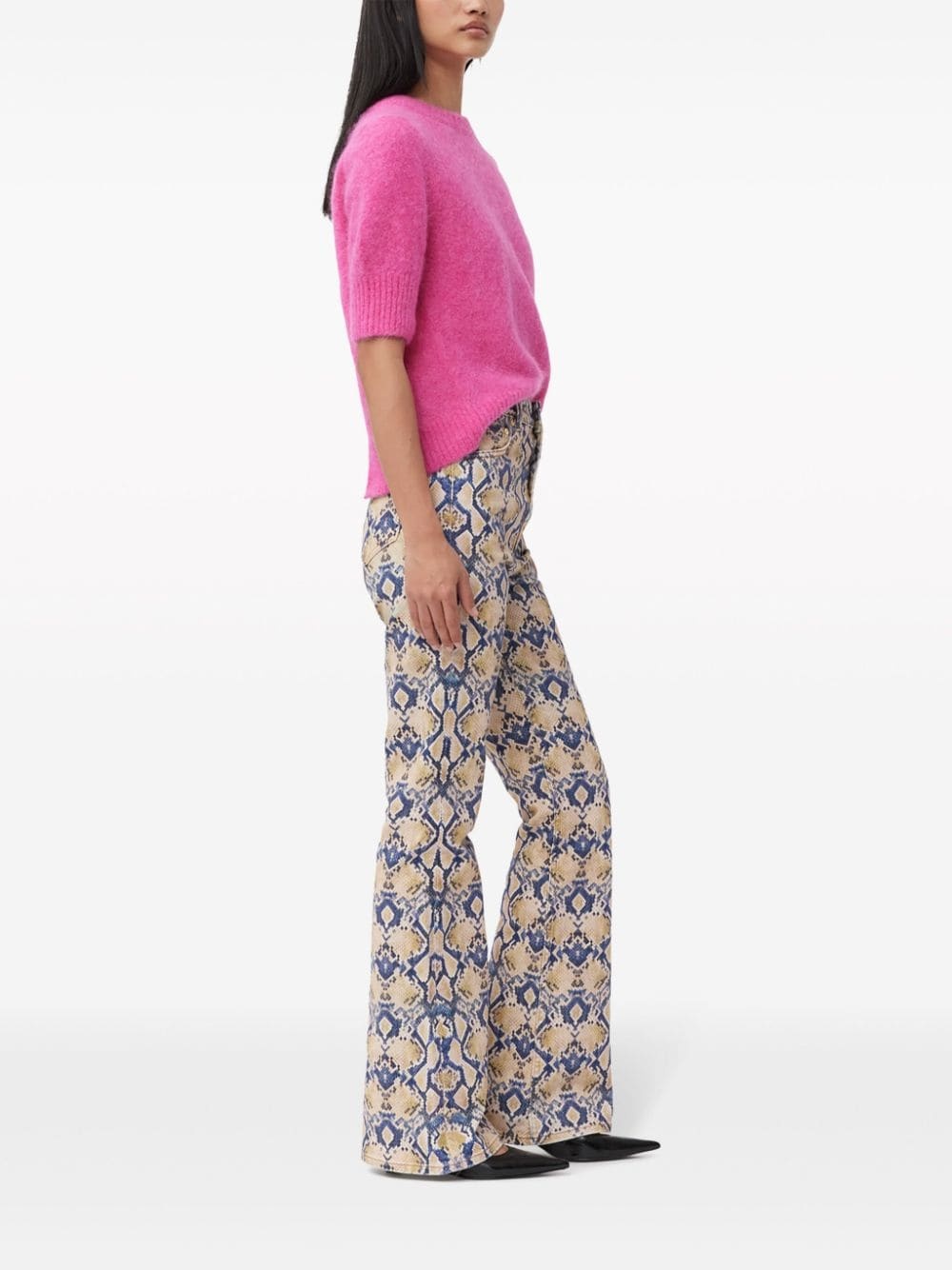 graphic-print straight-leg jeans - 3