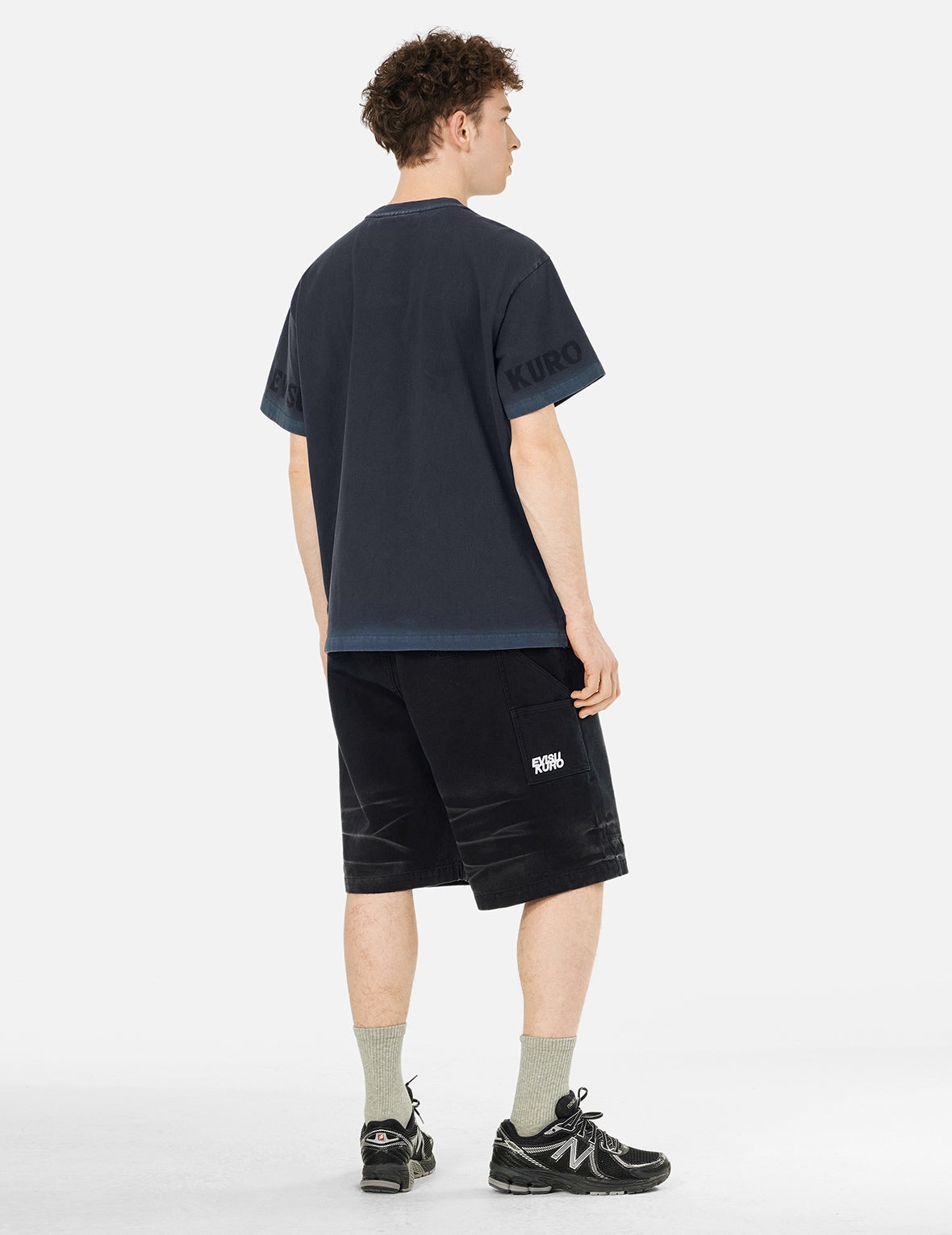 Seagull and Logo Print Washed Relax Fit T-Shirt - 4