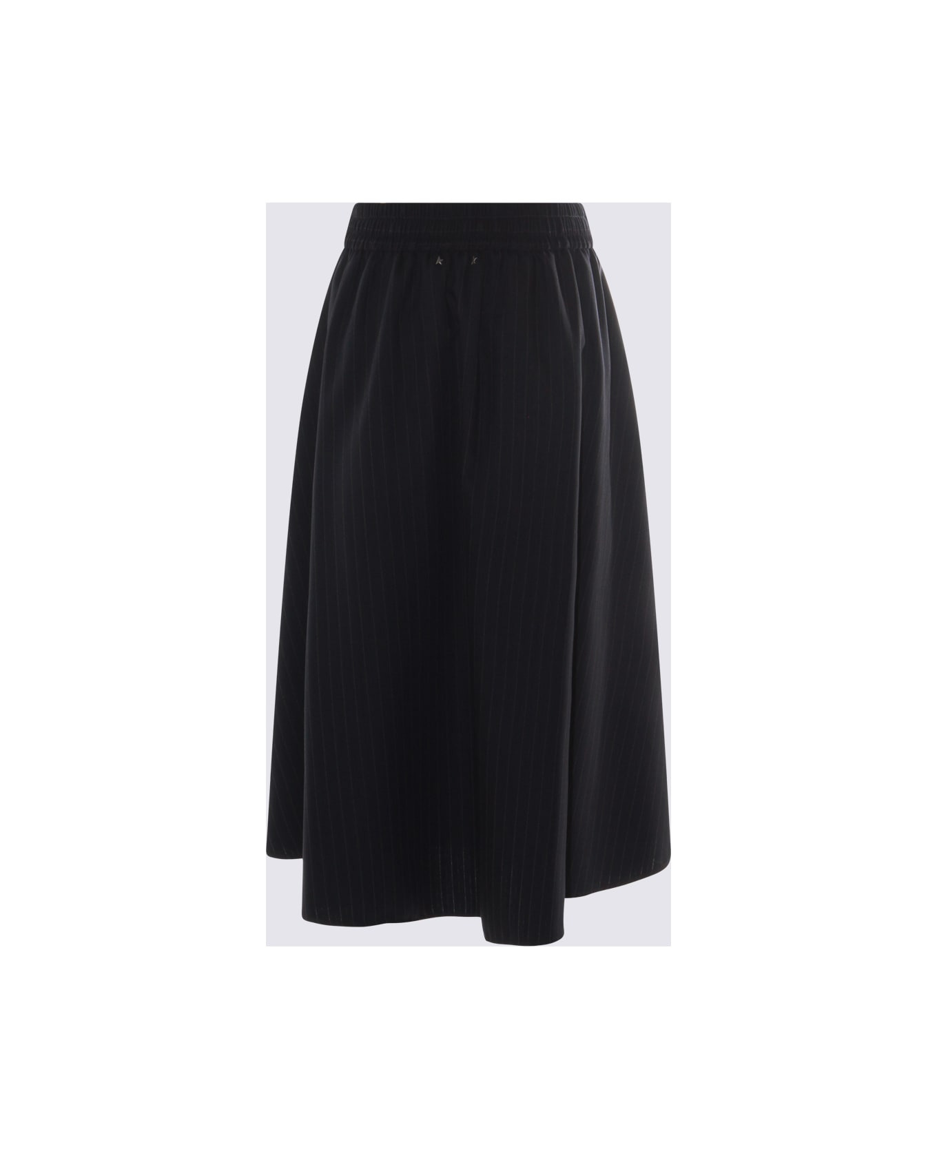 Dark Navy Wool Skirt - 2