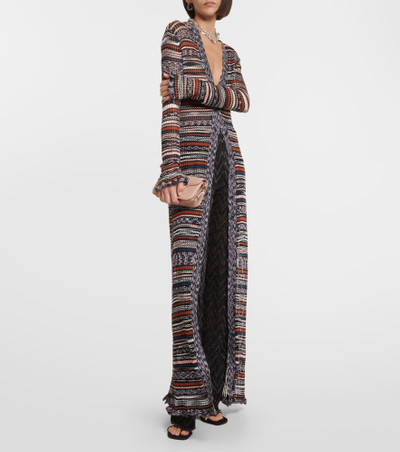 Missoni Ribbed-knit striped cardigan outlook