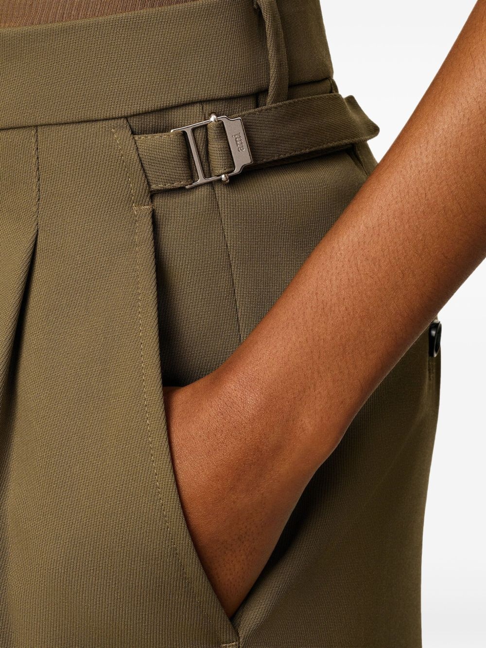 pleated tab pants - 6