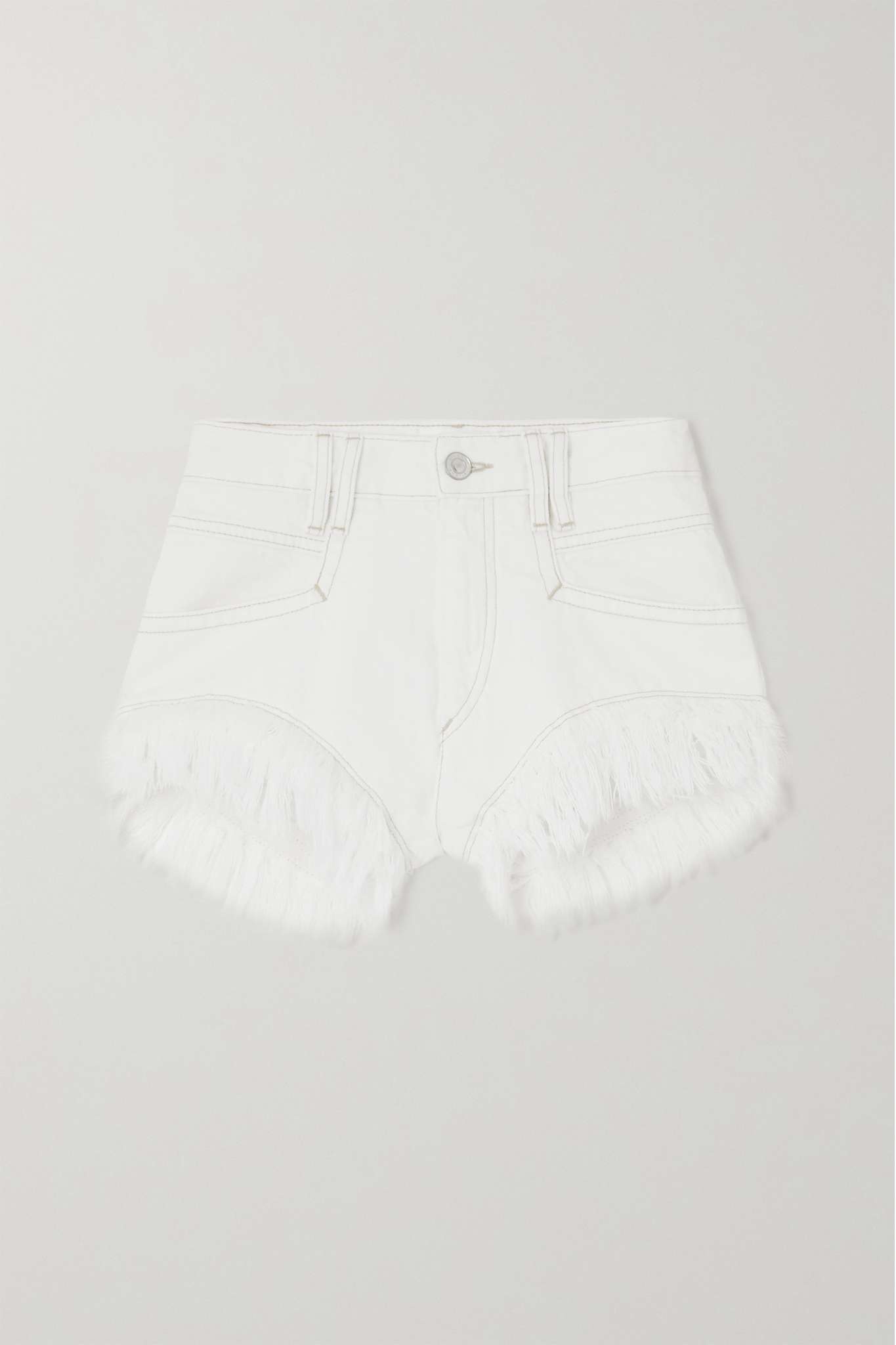 Eneidao frayed denim shorts - 1