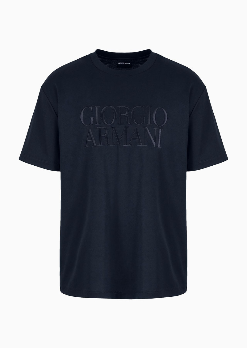 Pure cotton interlock crew-neck T-shirt 1