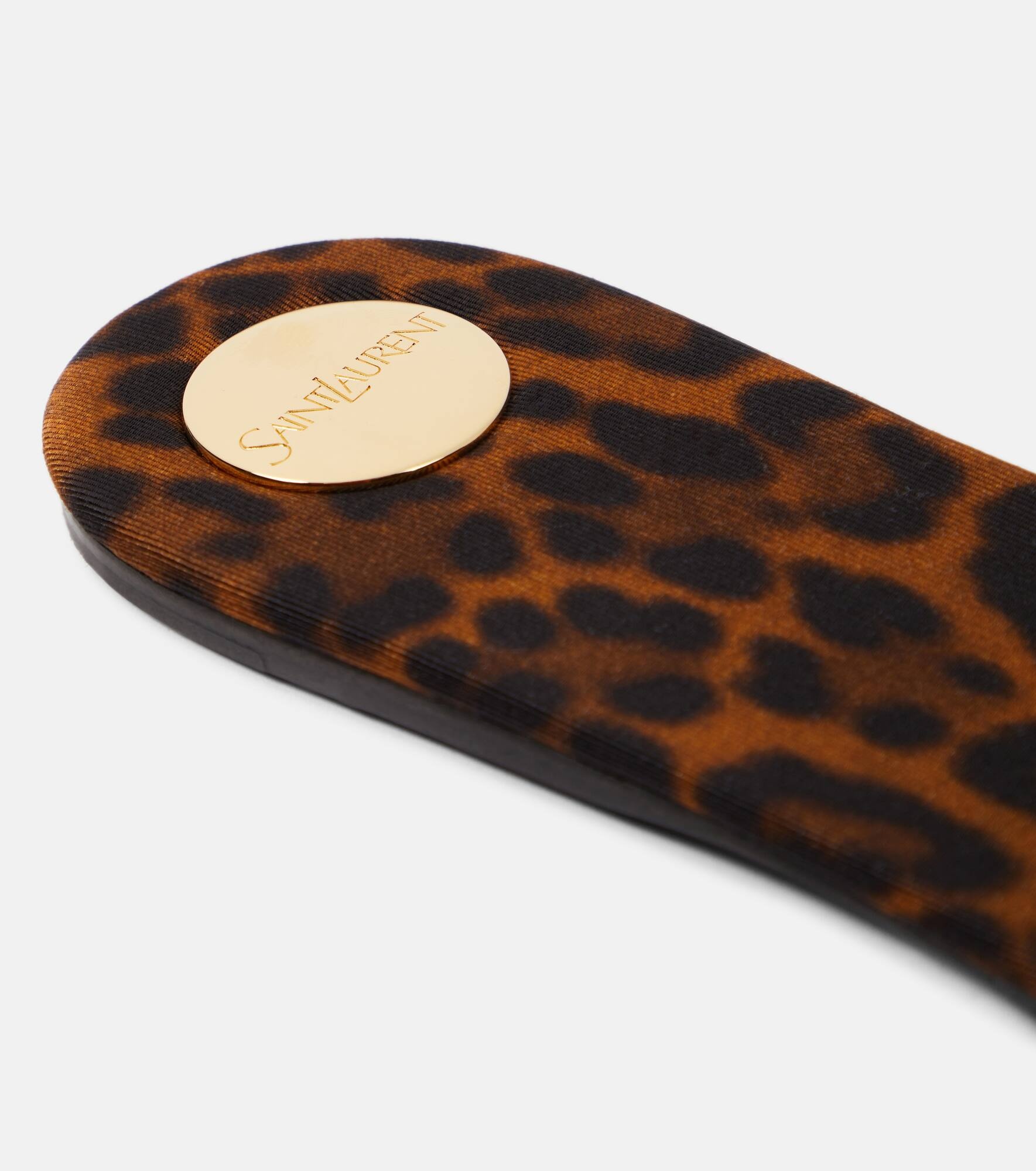 Carlyle leopard-print satin sandals - 6