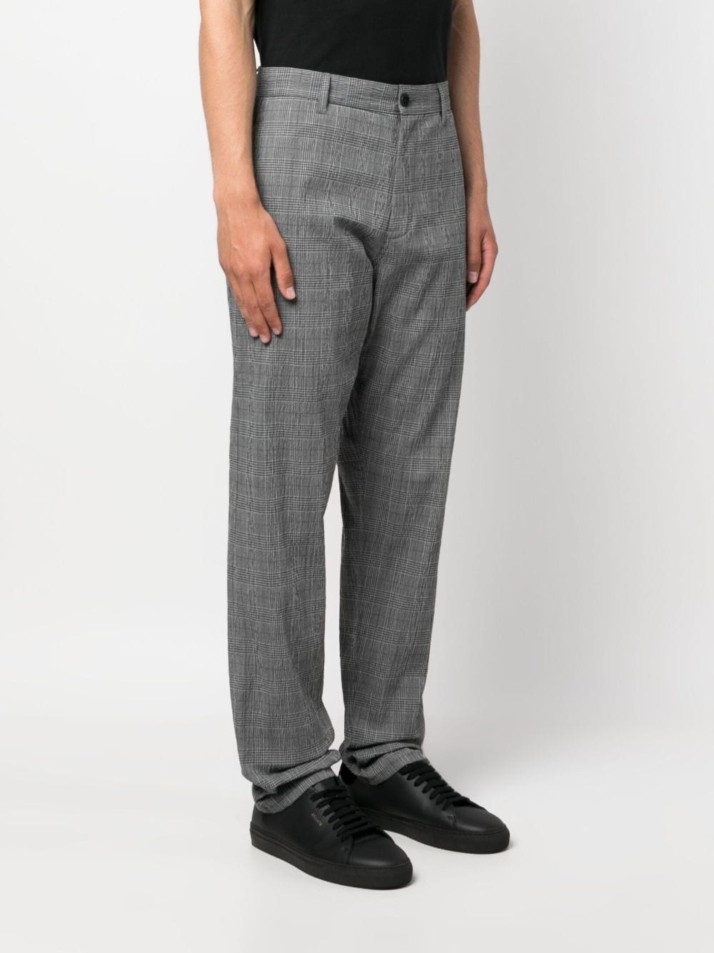 plaid-pattern tailored trousers - 3