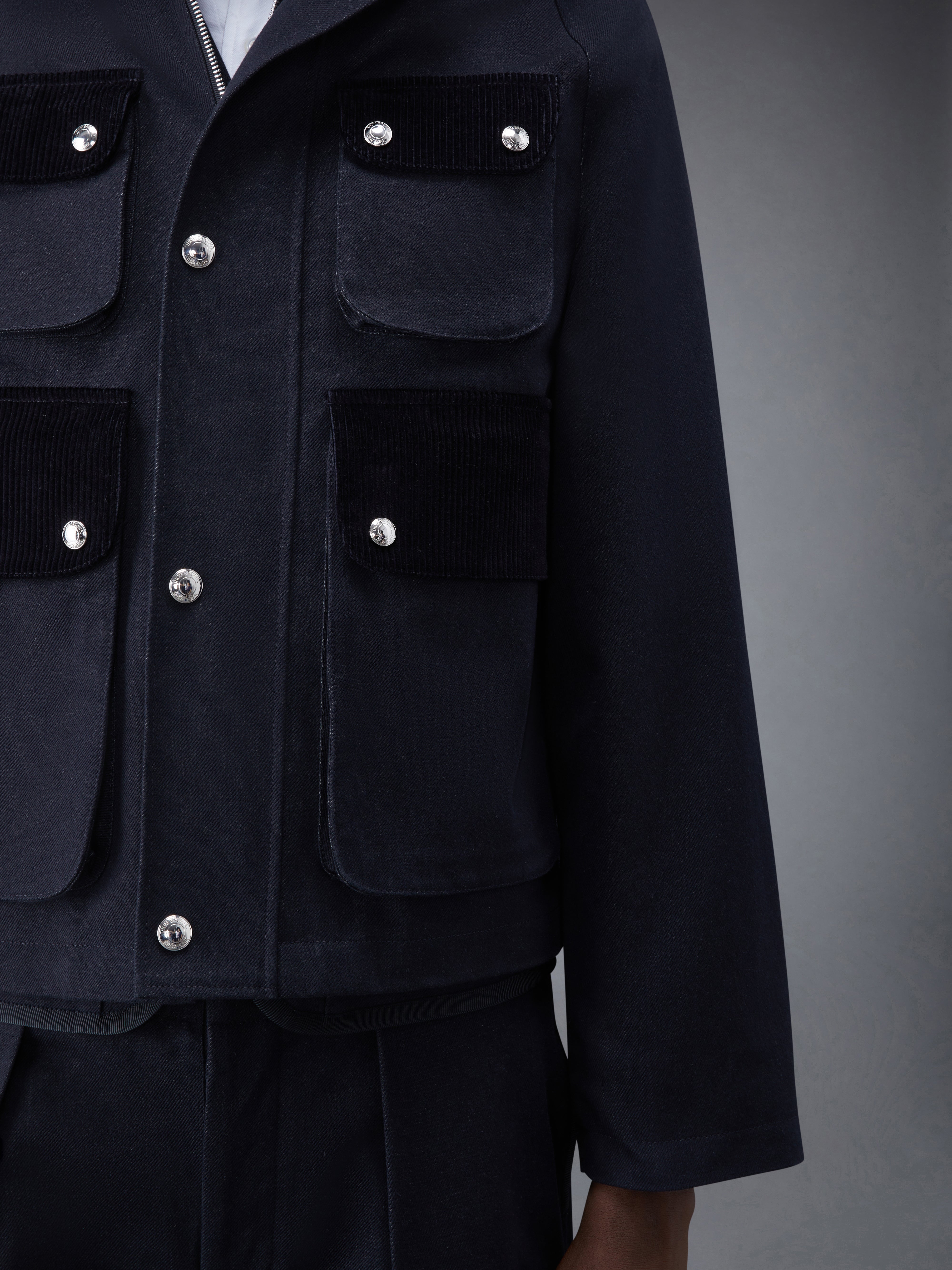 SELVEDGE DENIM CROPPED RELAXED FIELD JACKET - 5