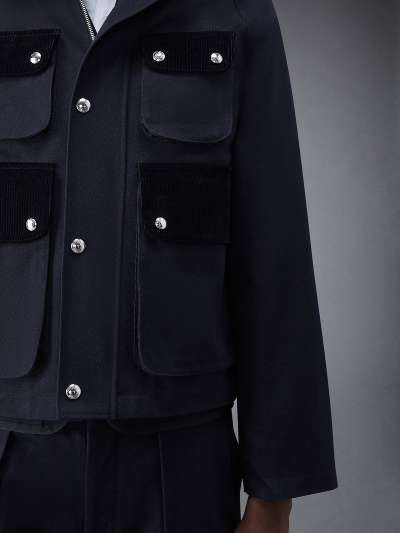 SELVEDGE DENIM CROPPED RELAXED FIELD JACKET 5