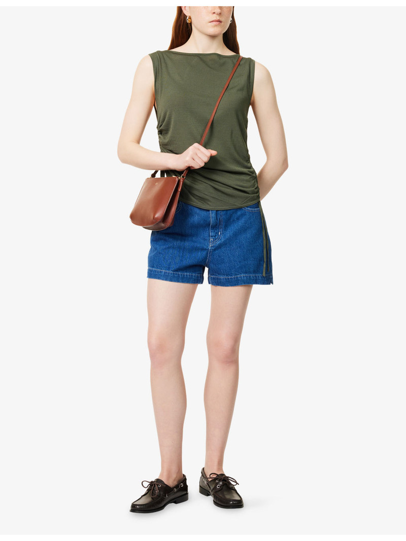 FRAME Charm High-Rise Denim Shorts outlook