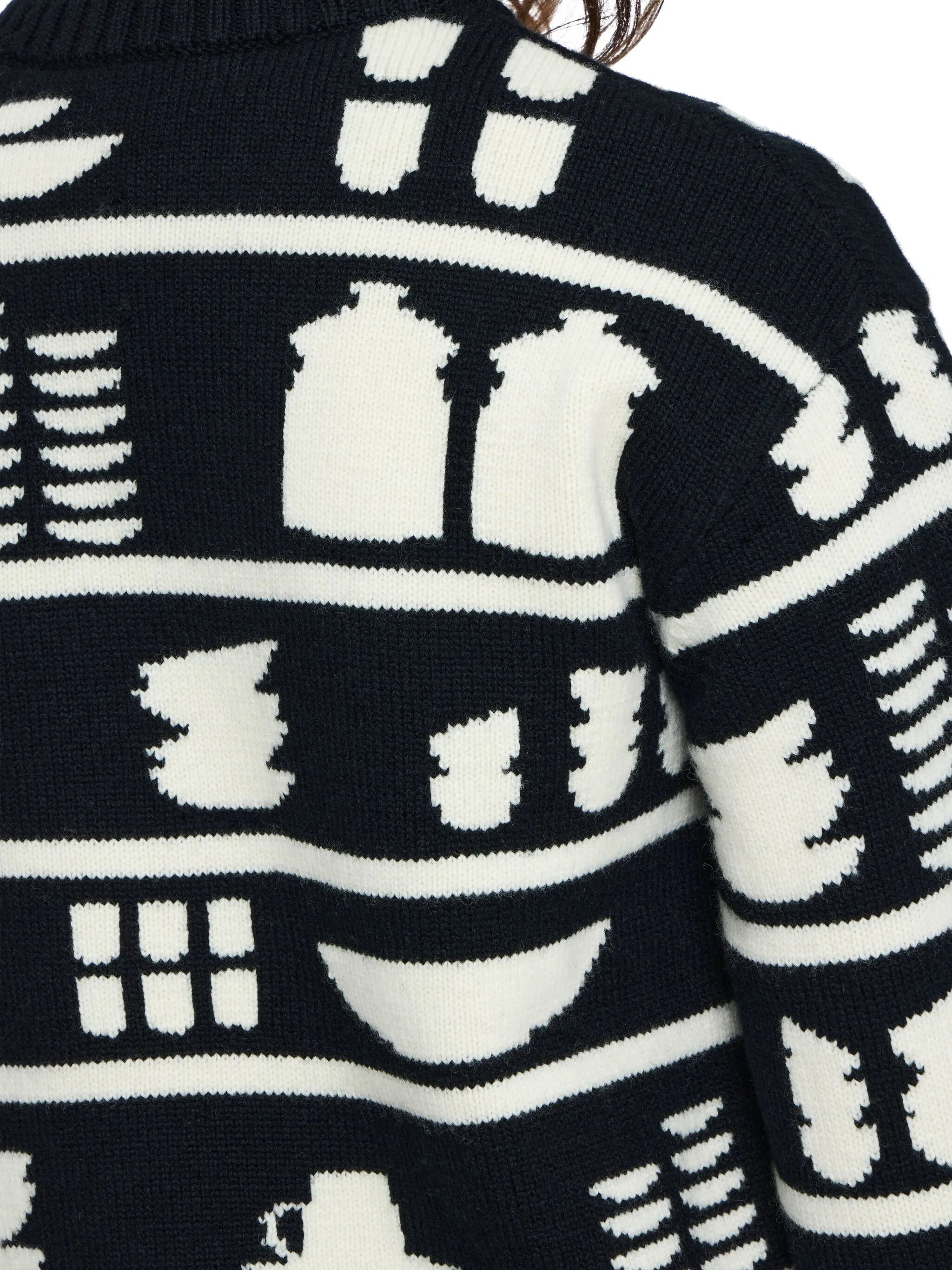 Jw Anderson Tableware-pattern Crew-neck Sweater - 3