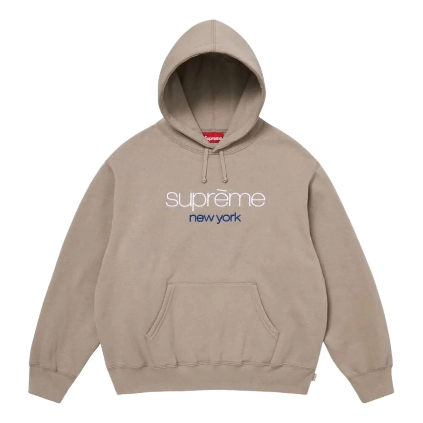 Supreme SS26 Classic Logo Hooded Sweatshirt 'Taupe' SUP-SS26-051-TAP - 1