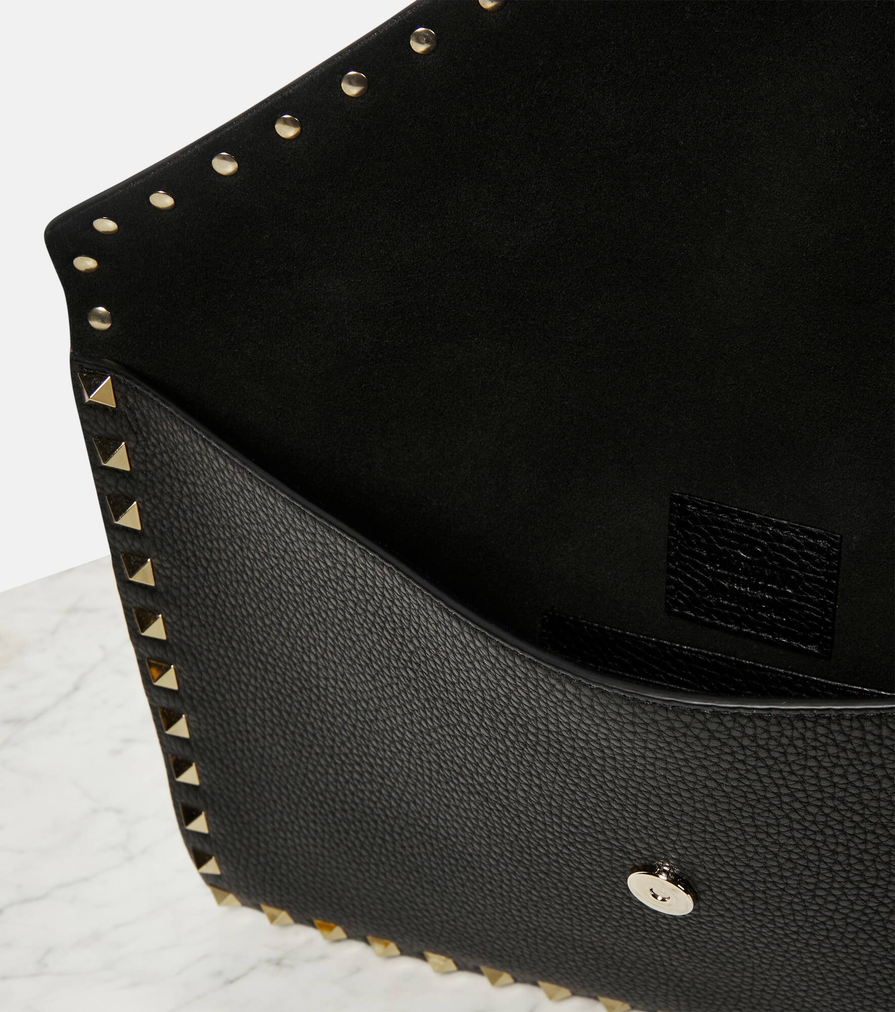 Rockstud leather clutch - 3