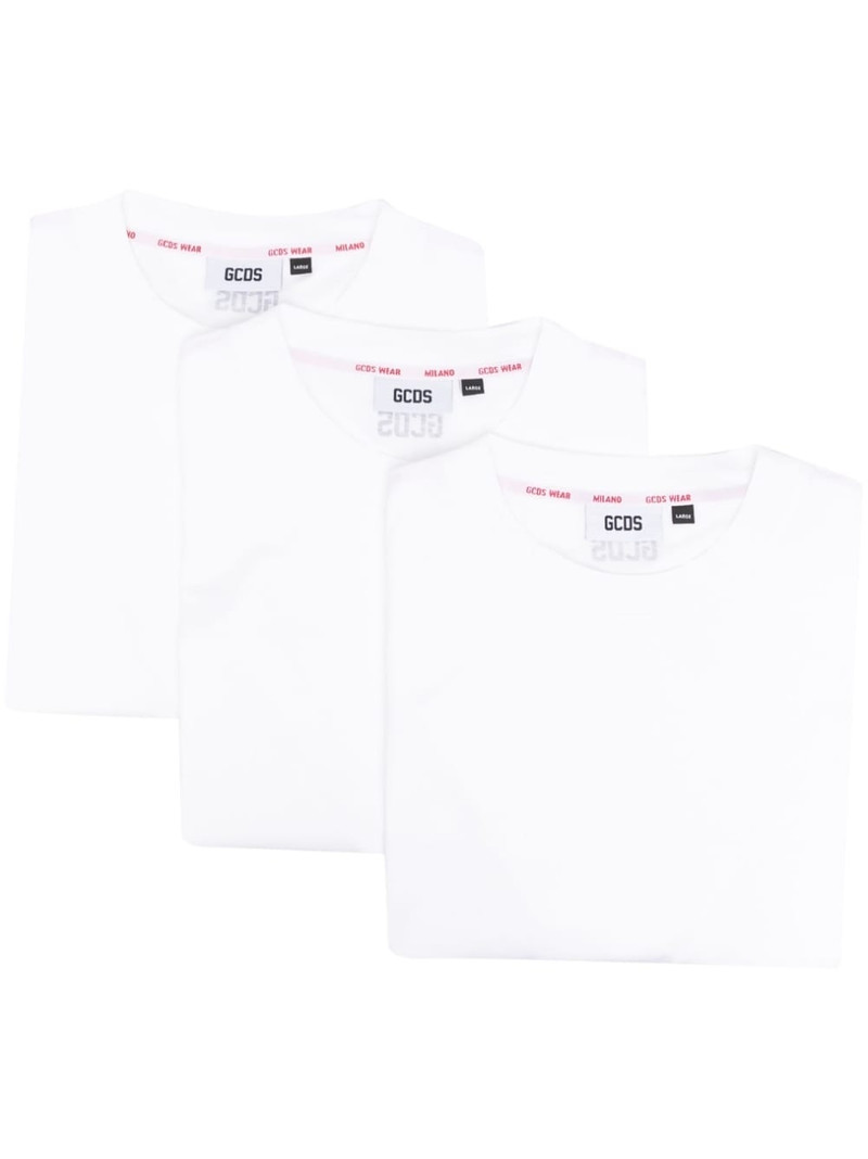 logo-print T-shirt three-pack 1