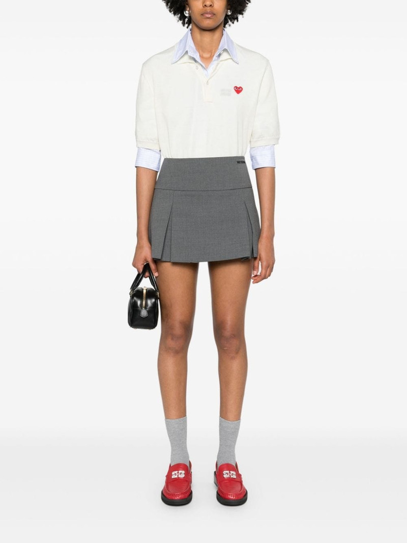 Comme des Garçons PLAY heart-patch wool polo shirt outlook
