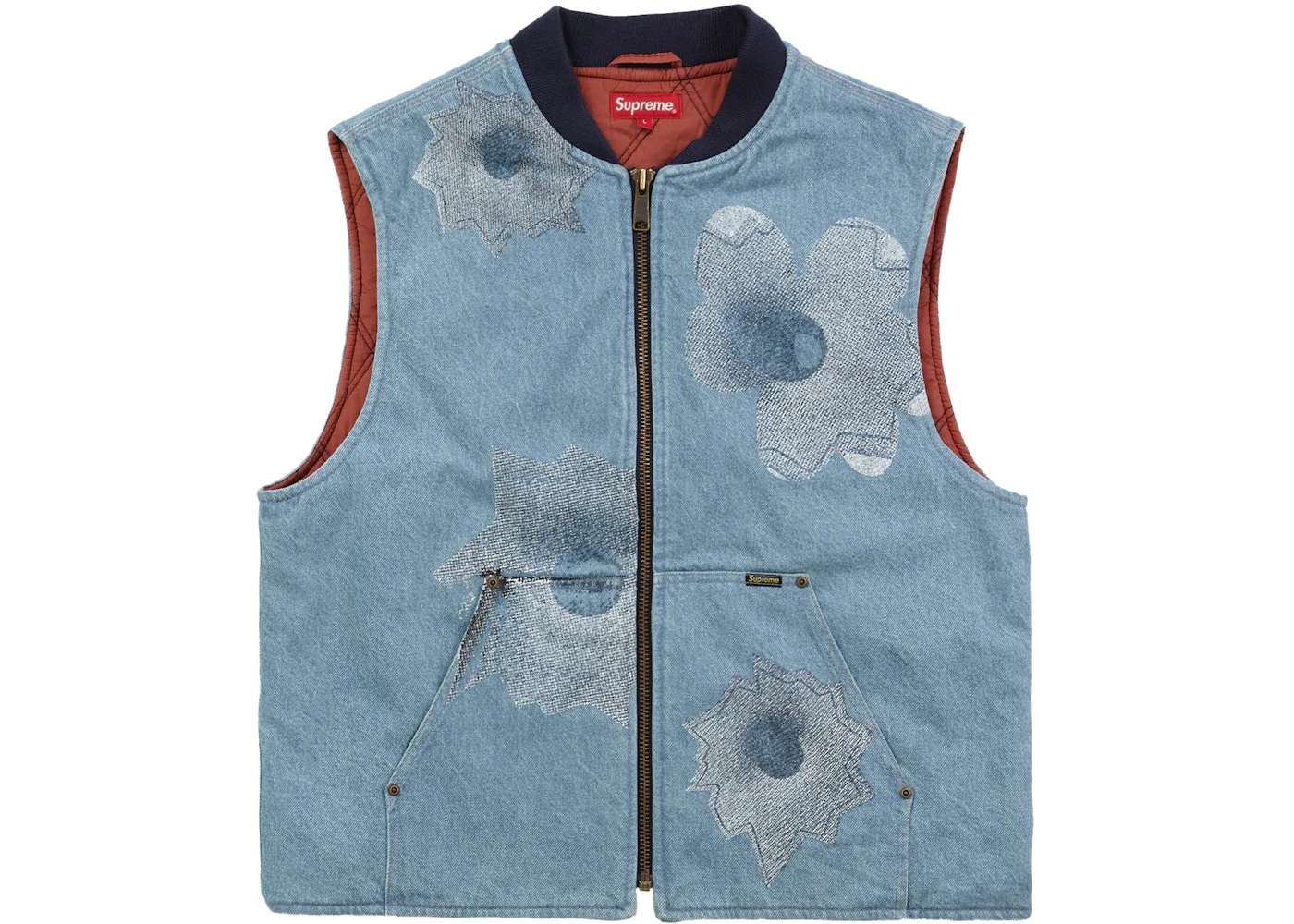 Supreme Nate Lowman Work Vest Denim - 1