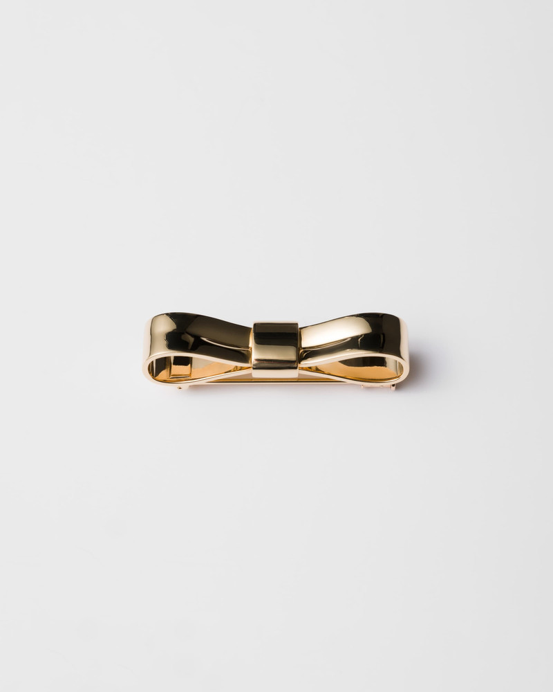 Small Eternal Gold Bow brooch - yellow gold 3