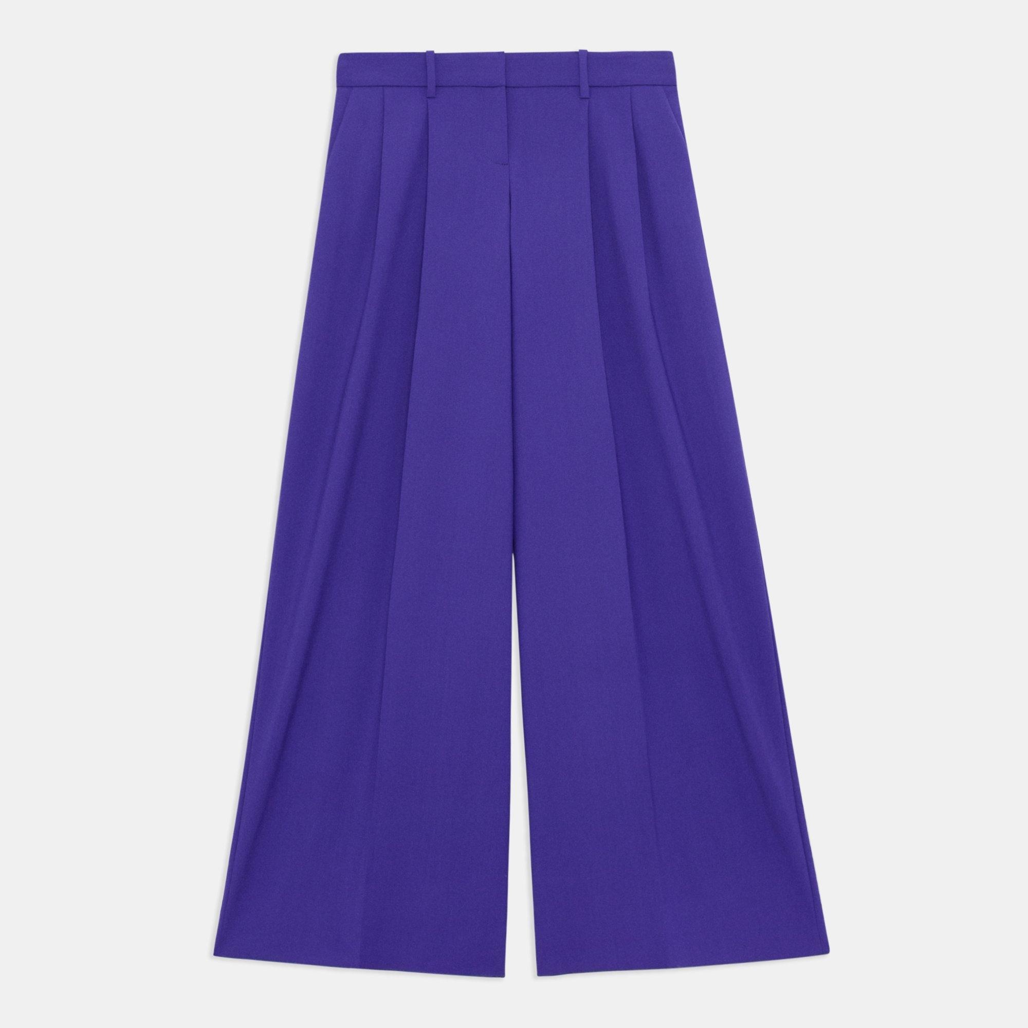 Pleated Low-Rise Pant in Good Wool - 1