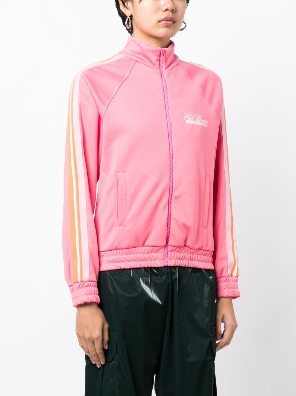 logo-print zip-up sweatshirt - 3