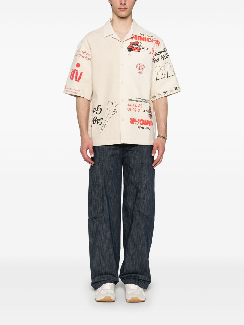 Marine Serre regenerated tote bags bowling shirt outlook