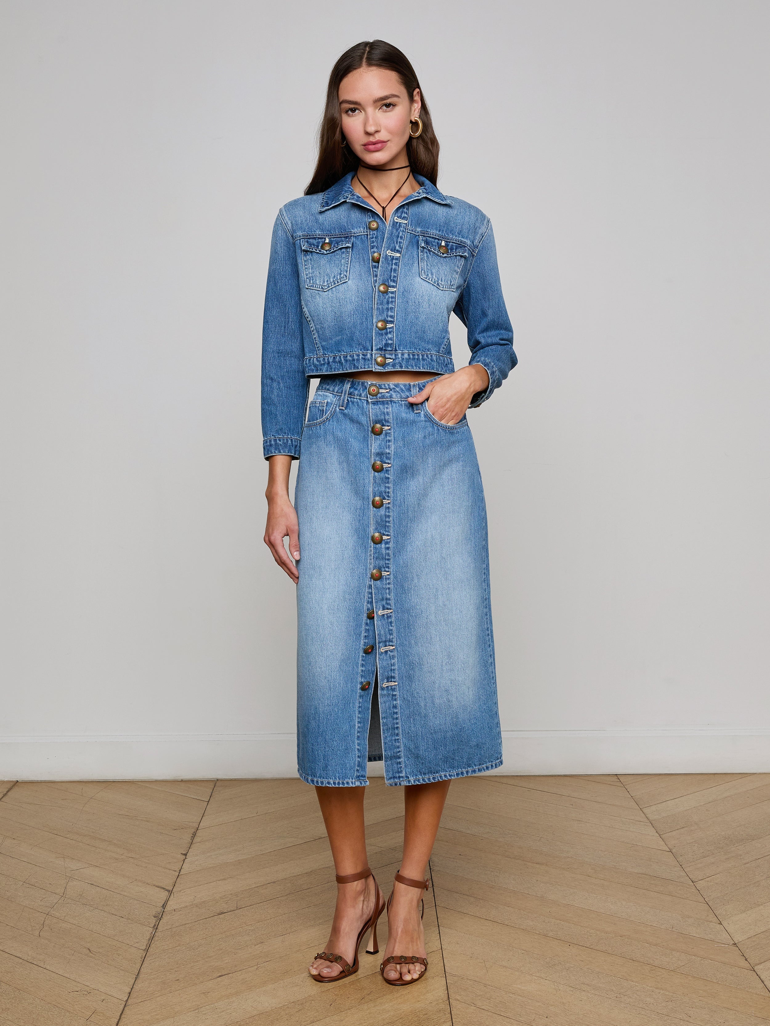 Kathleen Denim Midi Skirt - 2