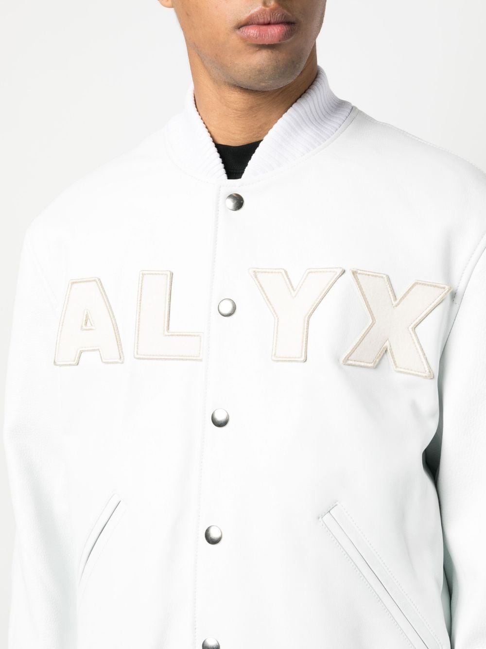 logo patch-detail cotton bomber - 5