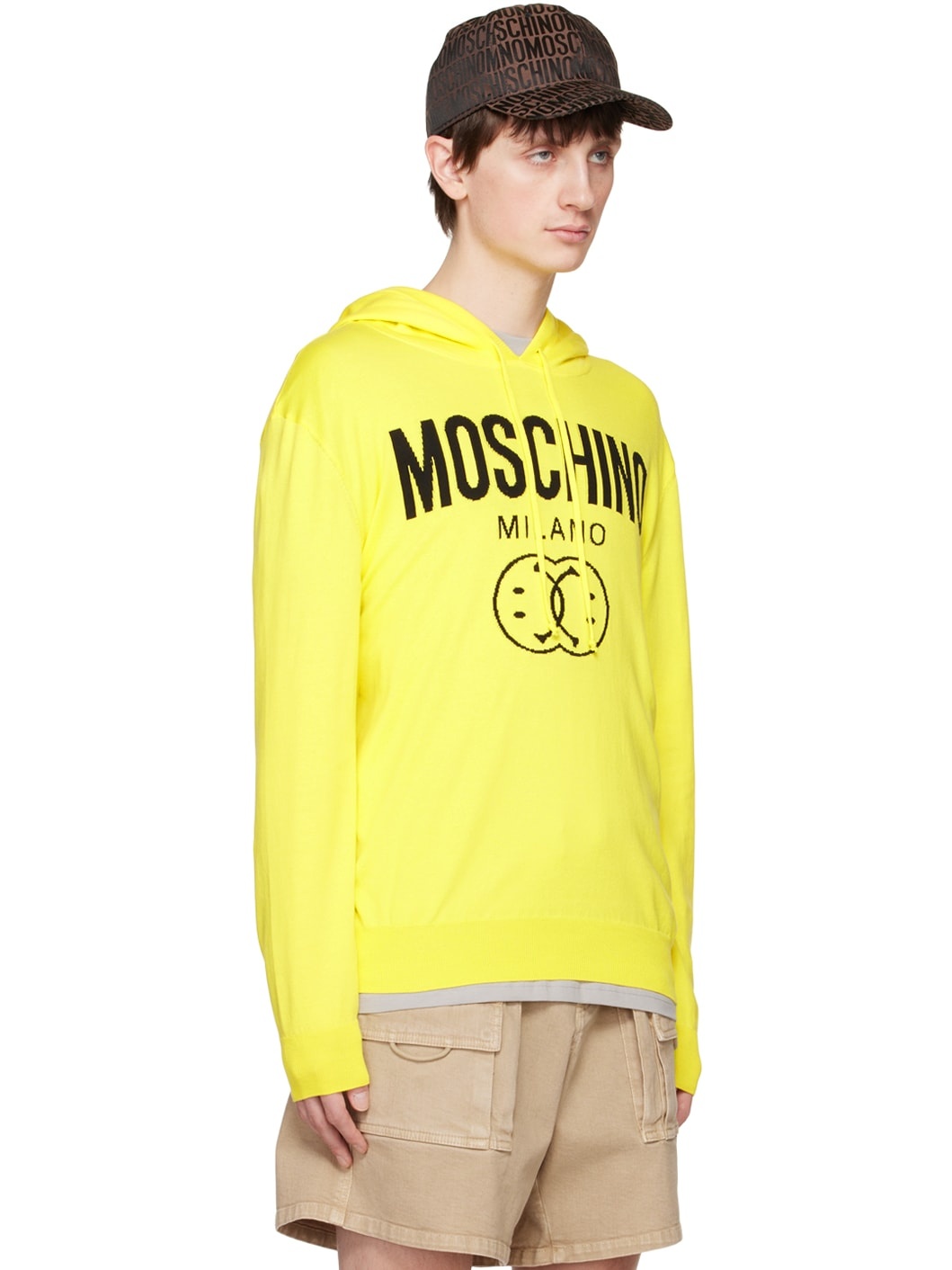 Yellow Double Smiley Hoodie - 2