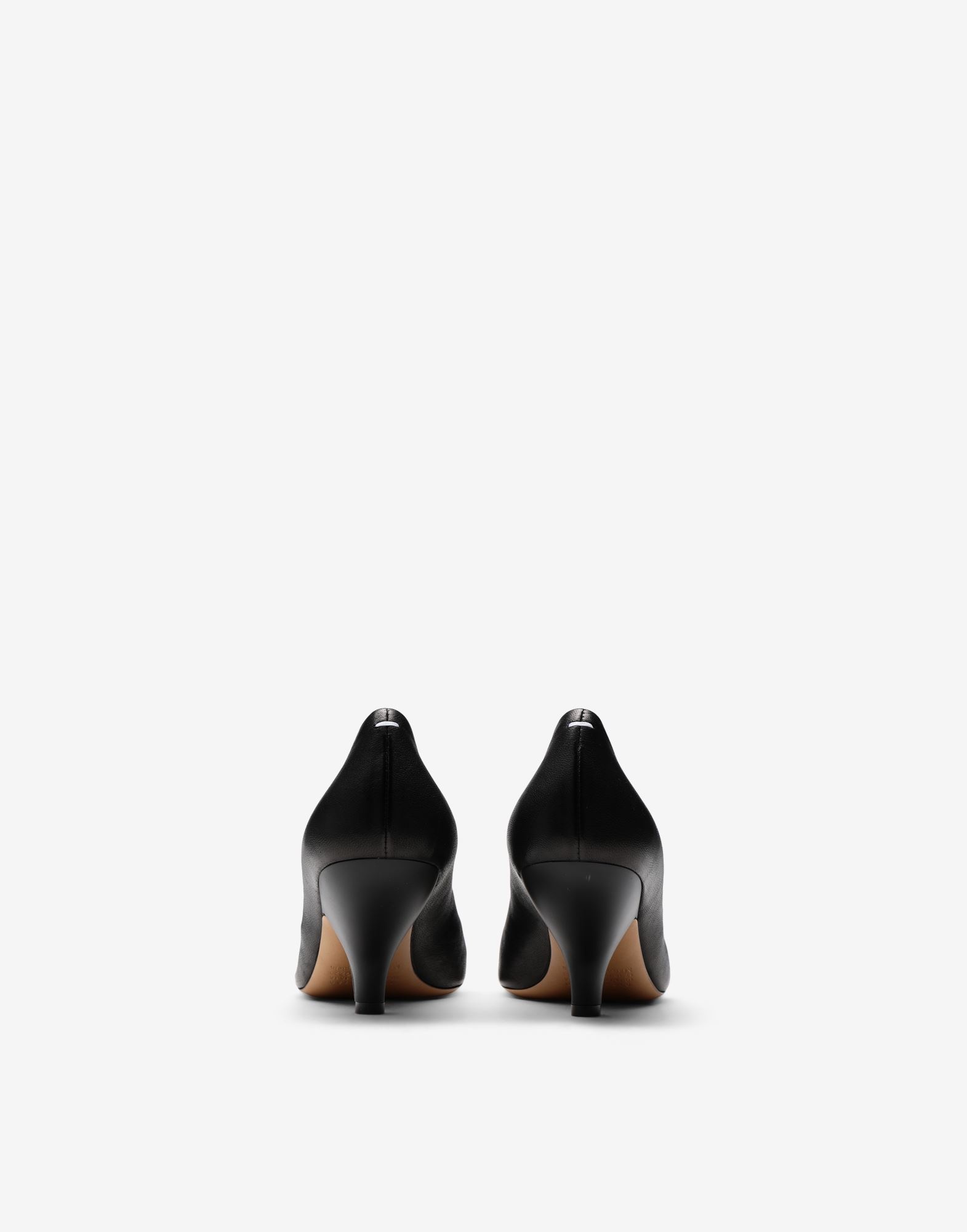Leather pointed kitten heels - 3