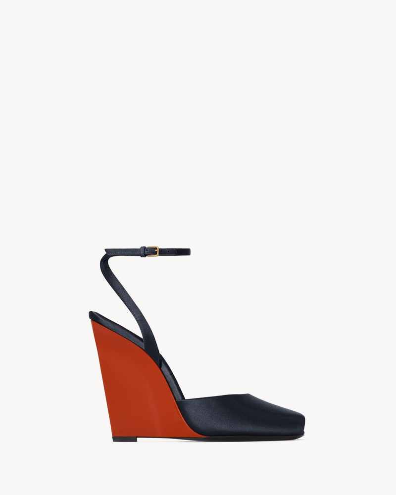 LA SCANDALE WEDGES IN SATIN CREPE - 1