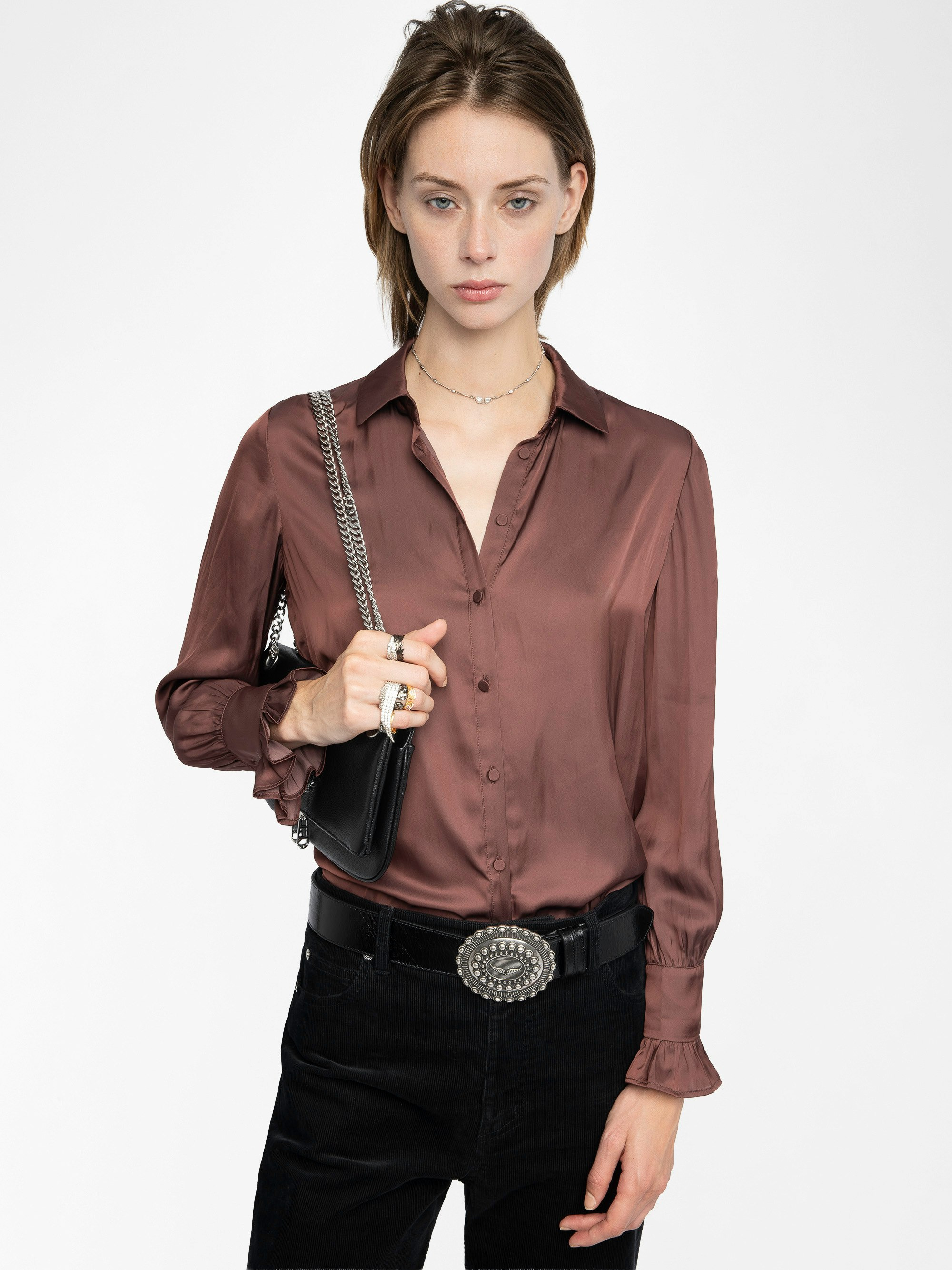 Thely Satin Shirt - 8
