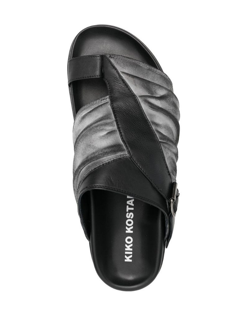 panelled leather sandals 4