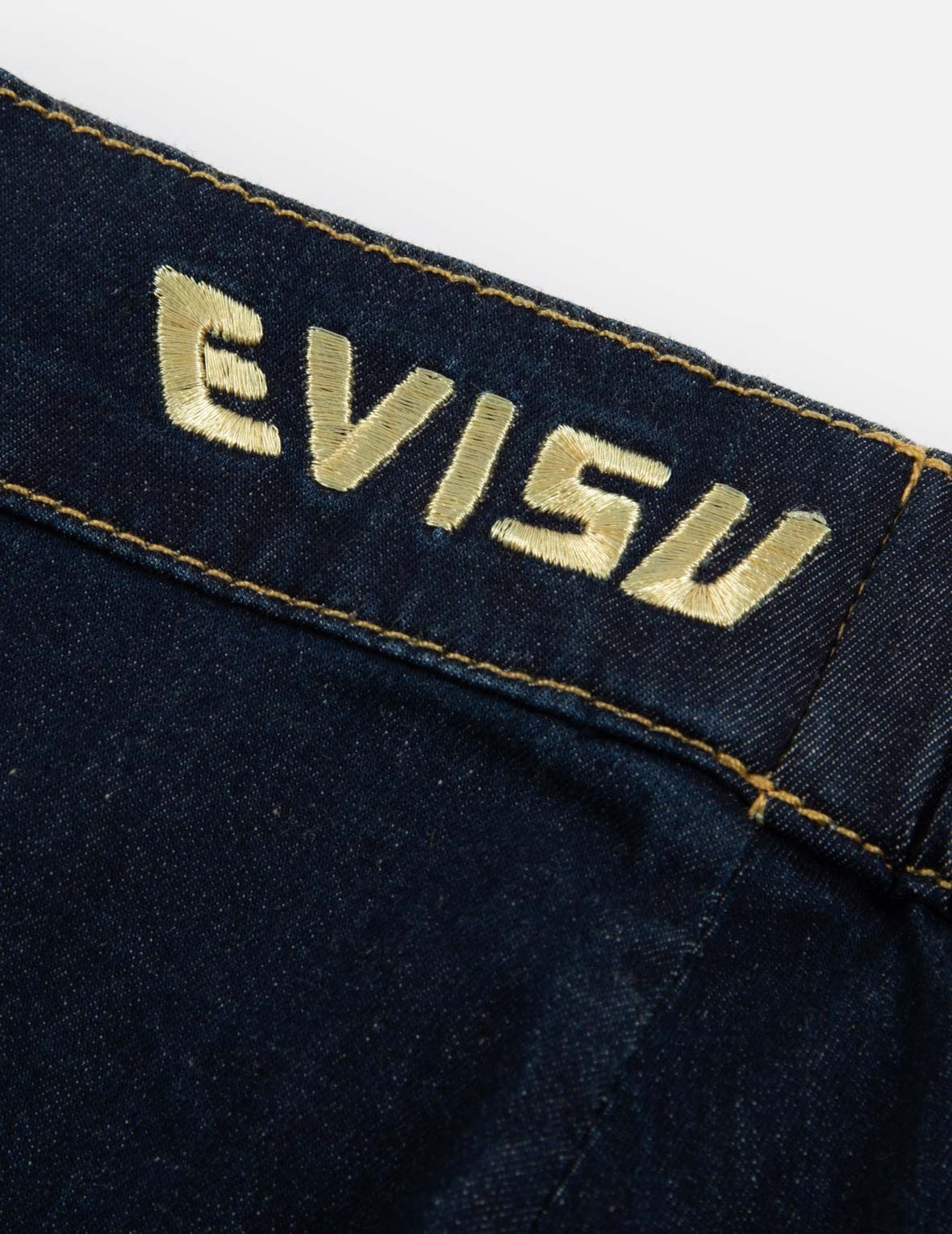 LOGO EMBROIDERY OFF-SHOULDER DENIM BLOUSE - 7