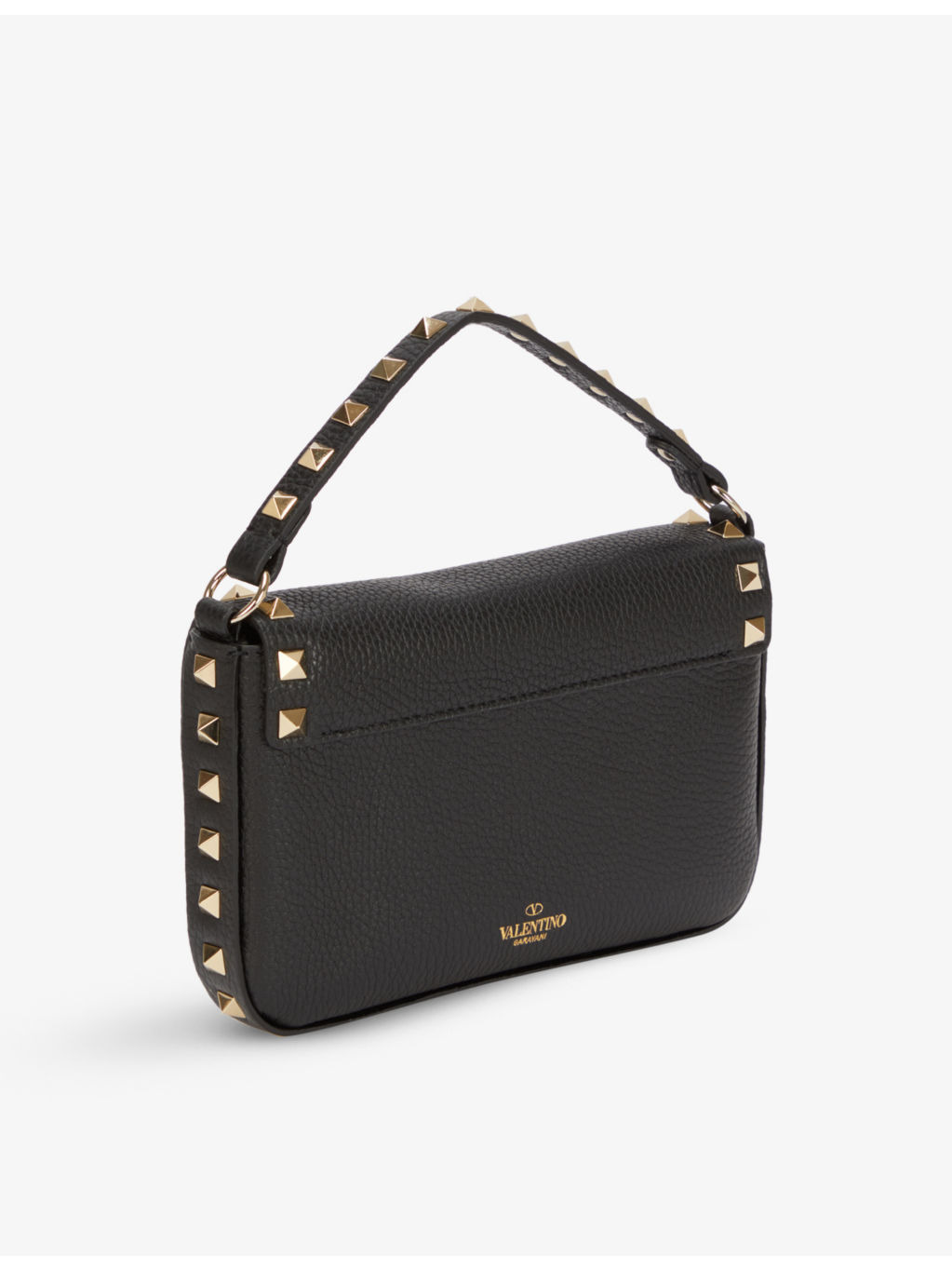 Rockstud logo-embossed leather cross-body bag - 4