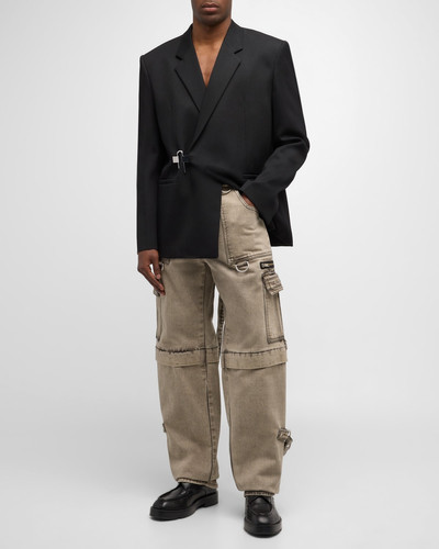 Givenchy Men's Denim Detailed Hardware Pants outlook