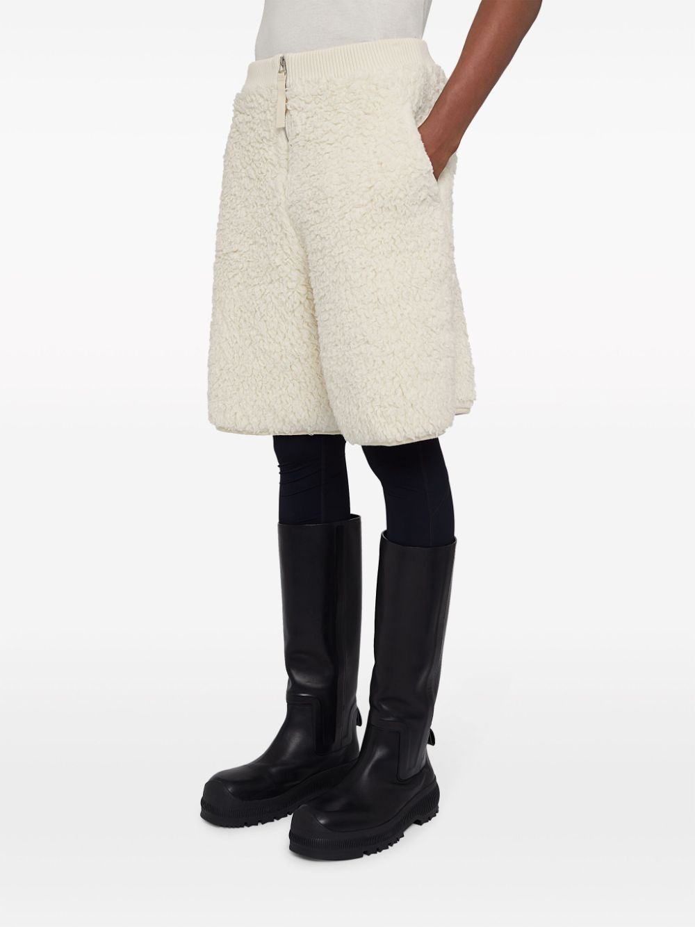 textured cotton shorts - 5
