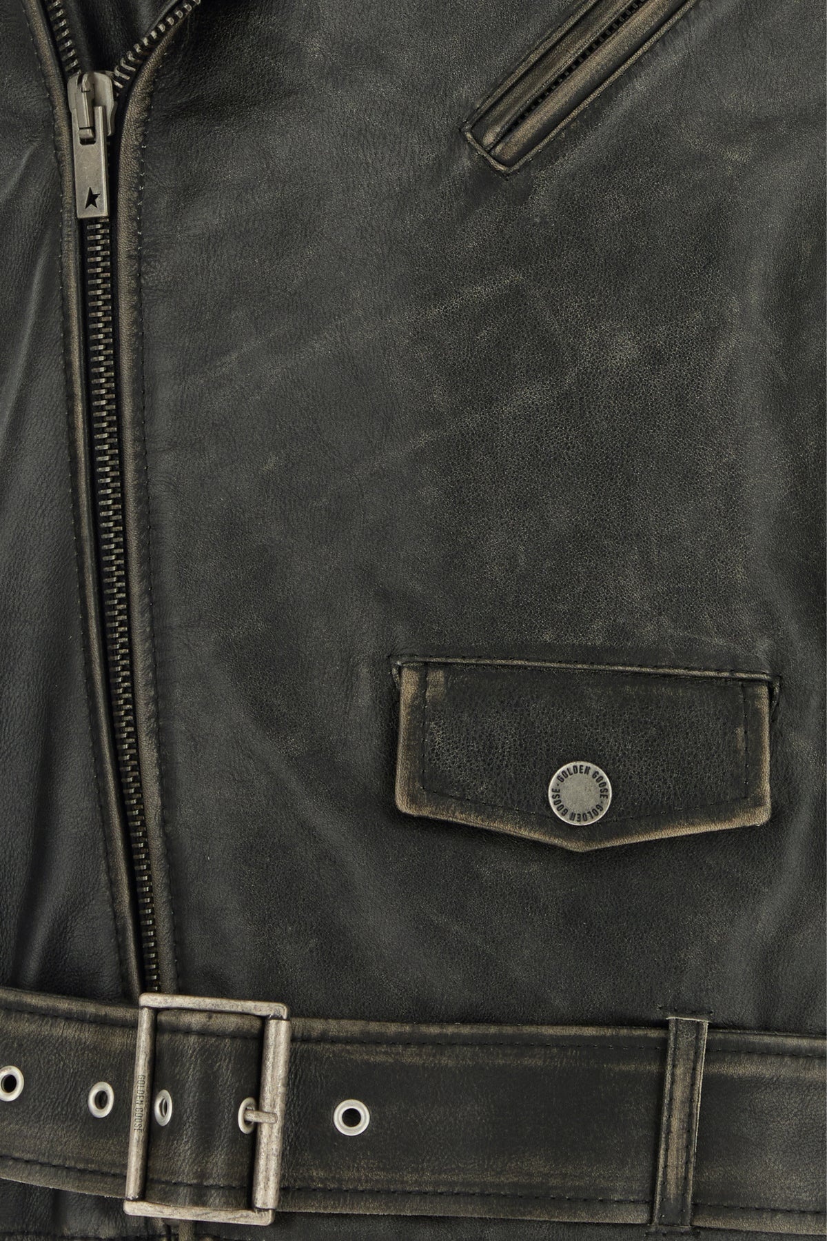 Slate leather jacket - 3